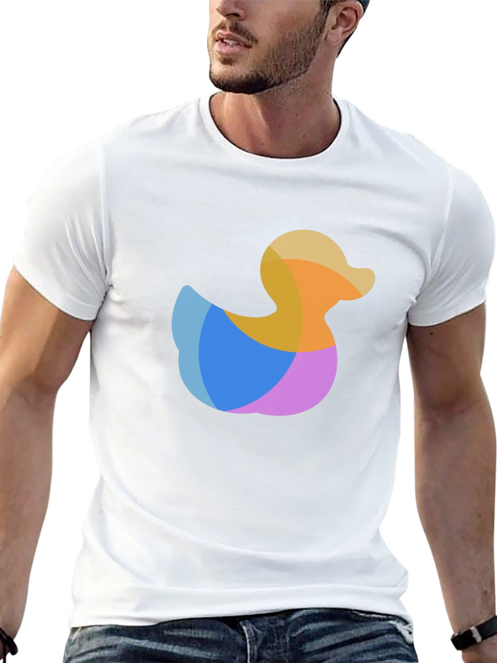 Duck Graphic Tee - Stylish Black Cotton T-Shirt