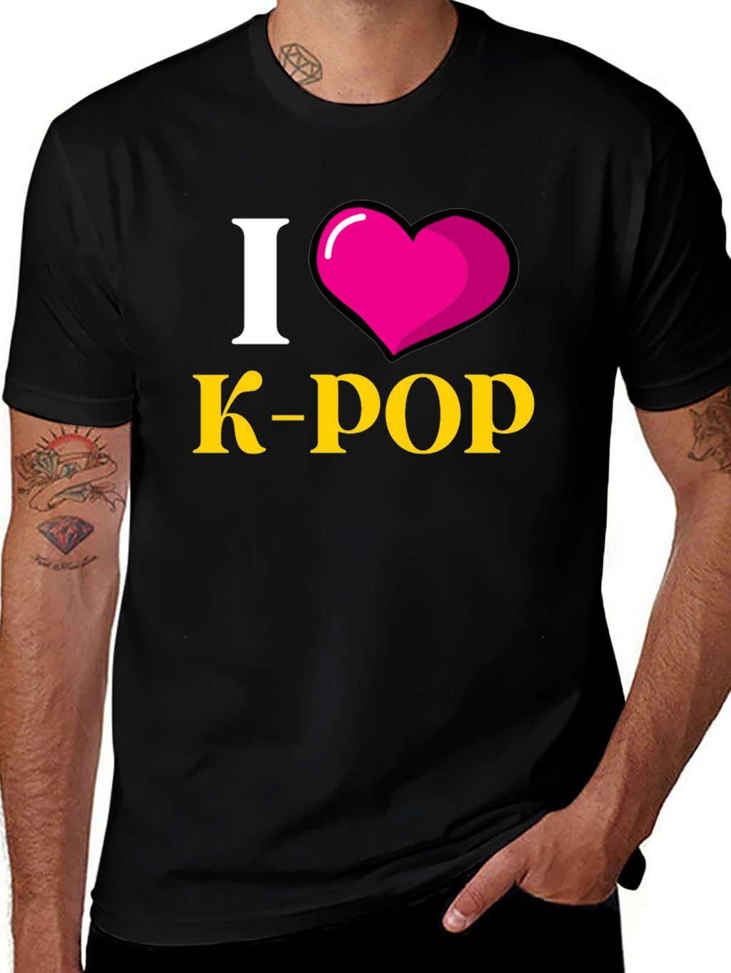 I Heart K-Pop Black T-Shirt
