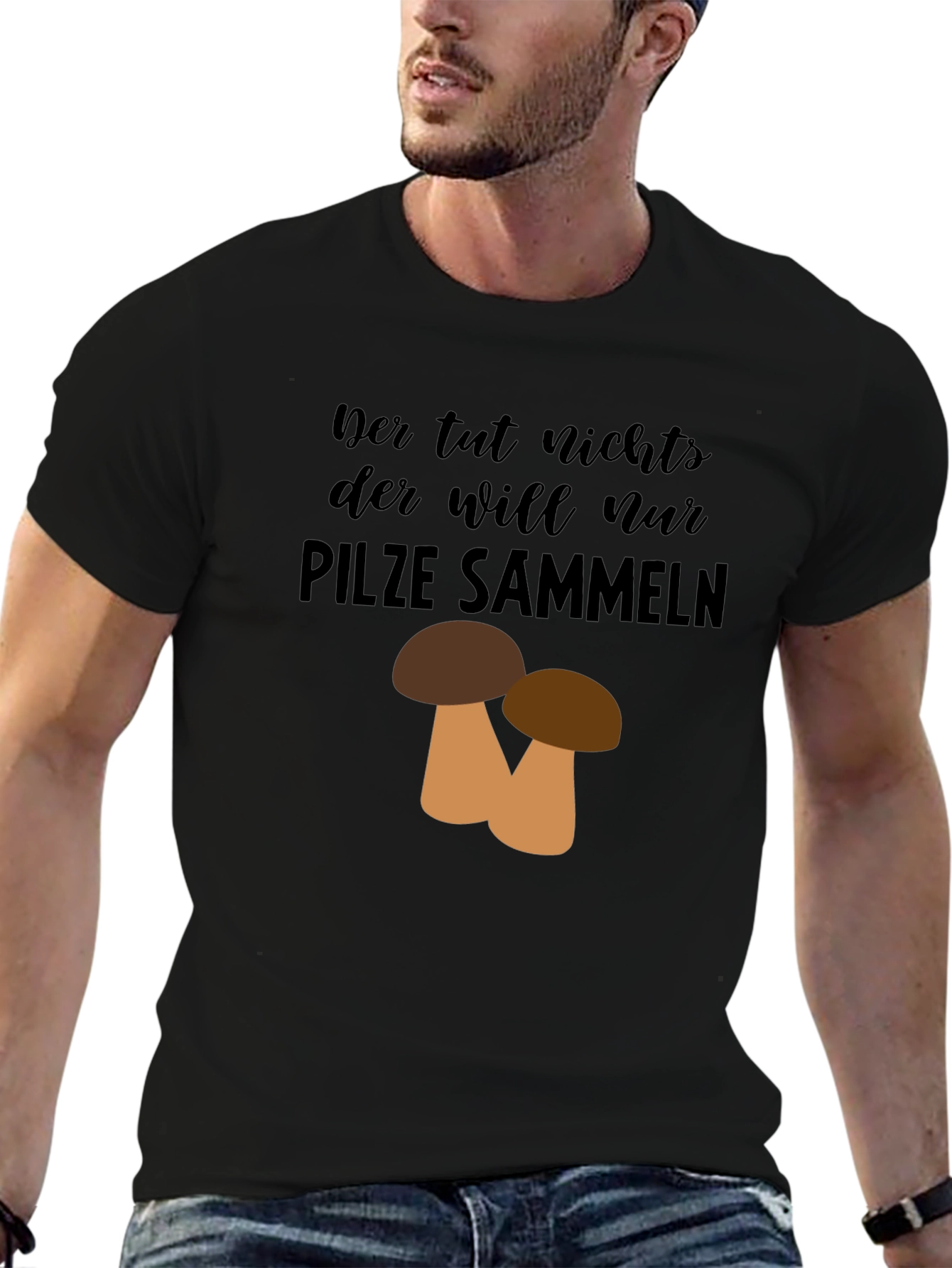 Mushroom Hunter Graphic T-Shirt - Pilze Sammeln