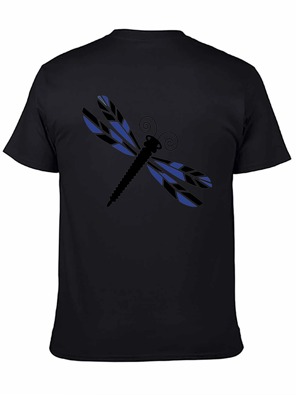 Dragonfly Graphic Tee - Stylish Black Cotton T-Shirt