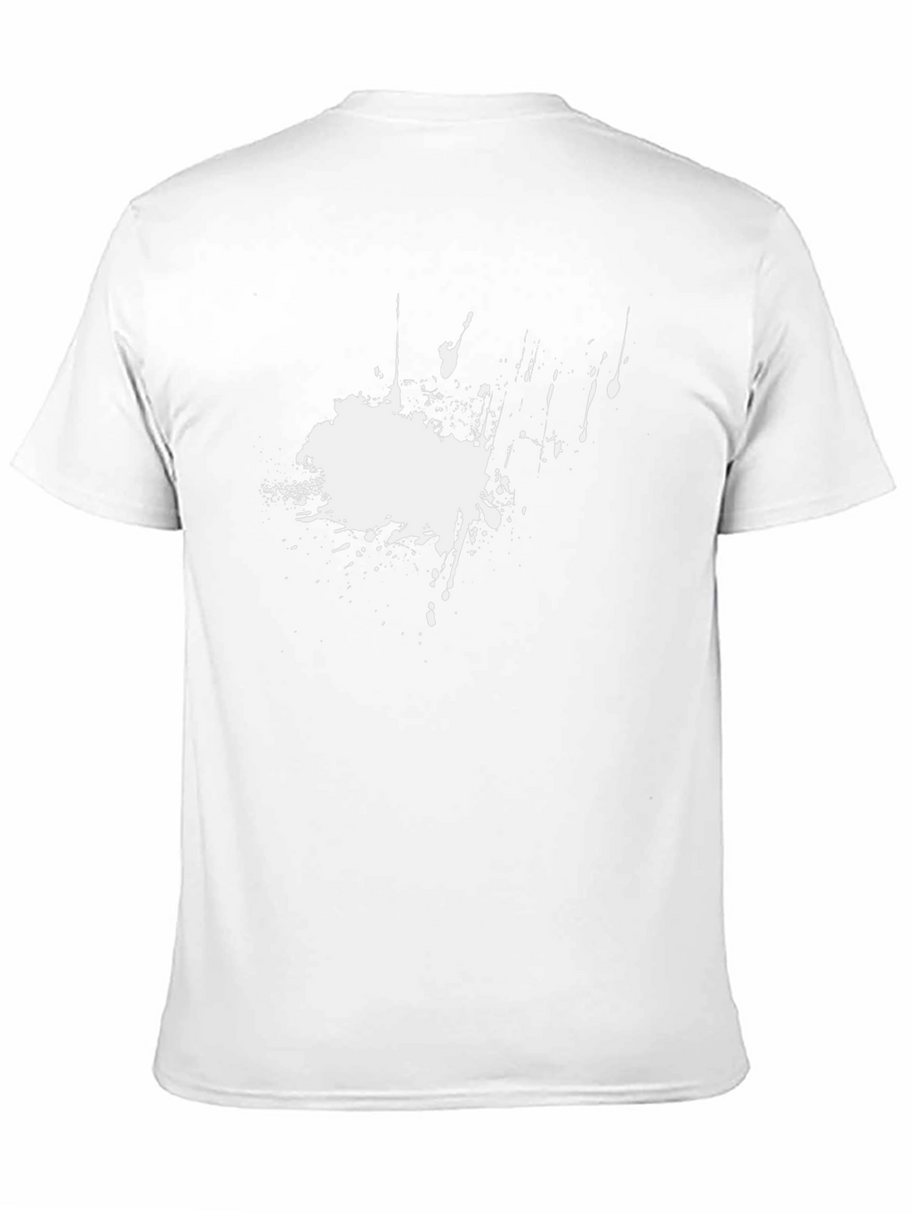 Abstract Splatter Print Black T-Shirt