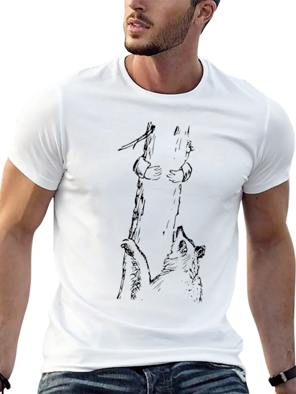 Bear Hug Black T-Shirt