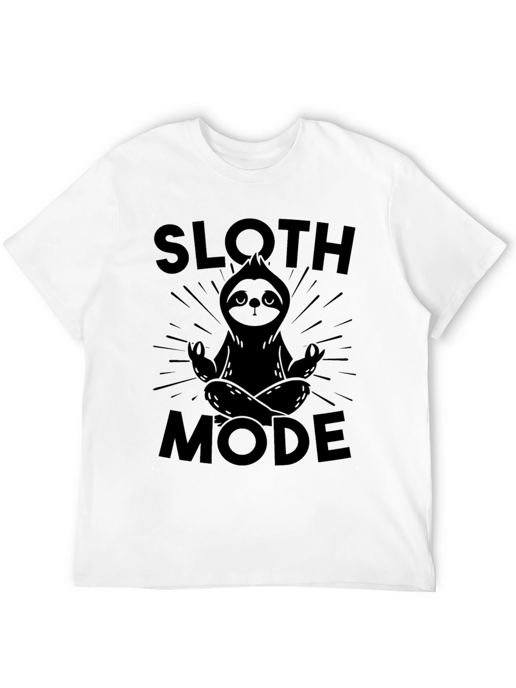 Sloth Mode Black Graphic T-Shirt