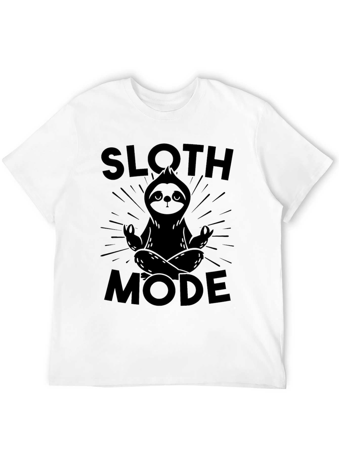 Sloth Mode Black Graphic T-Shirt