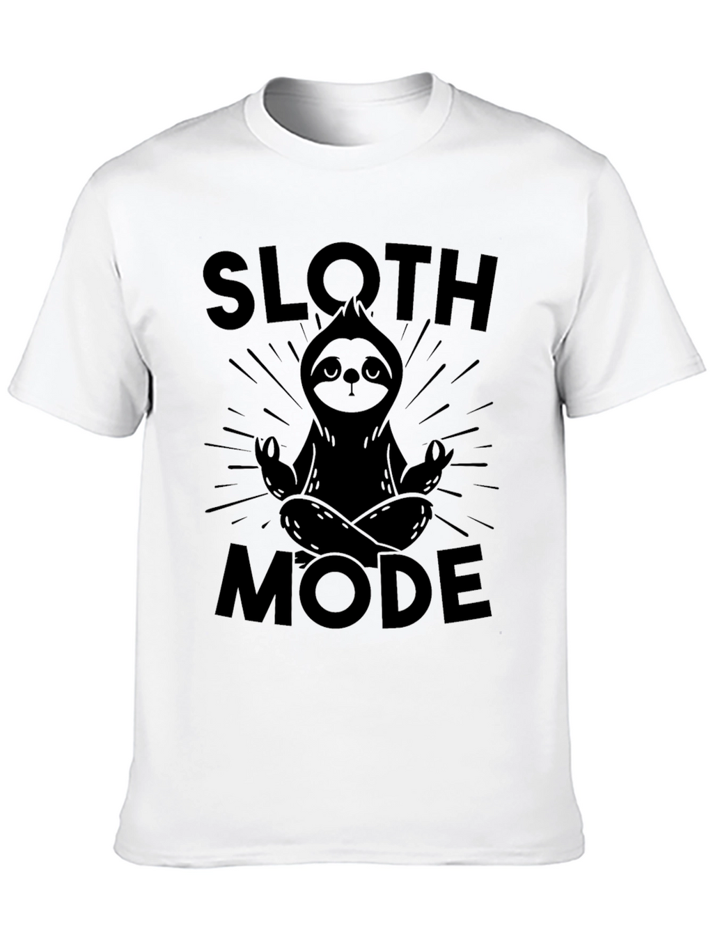 Sloth Mode Black Graphic T-Shirt