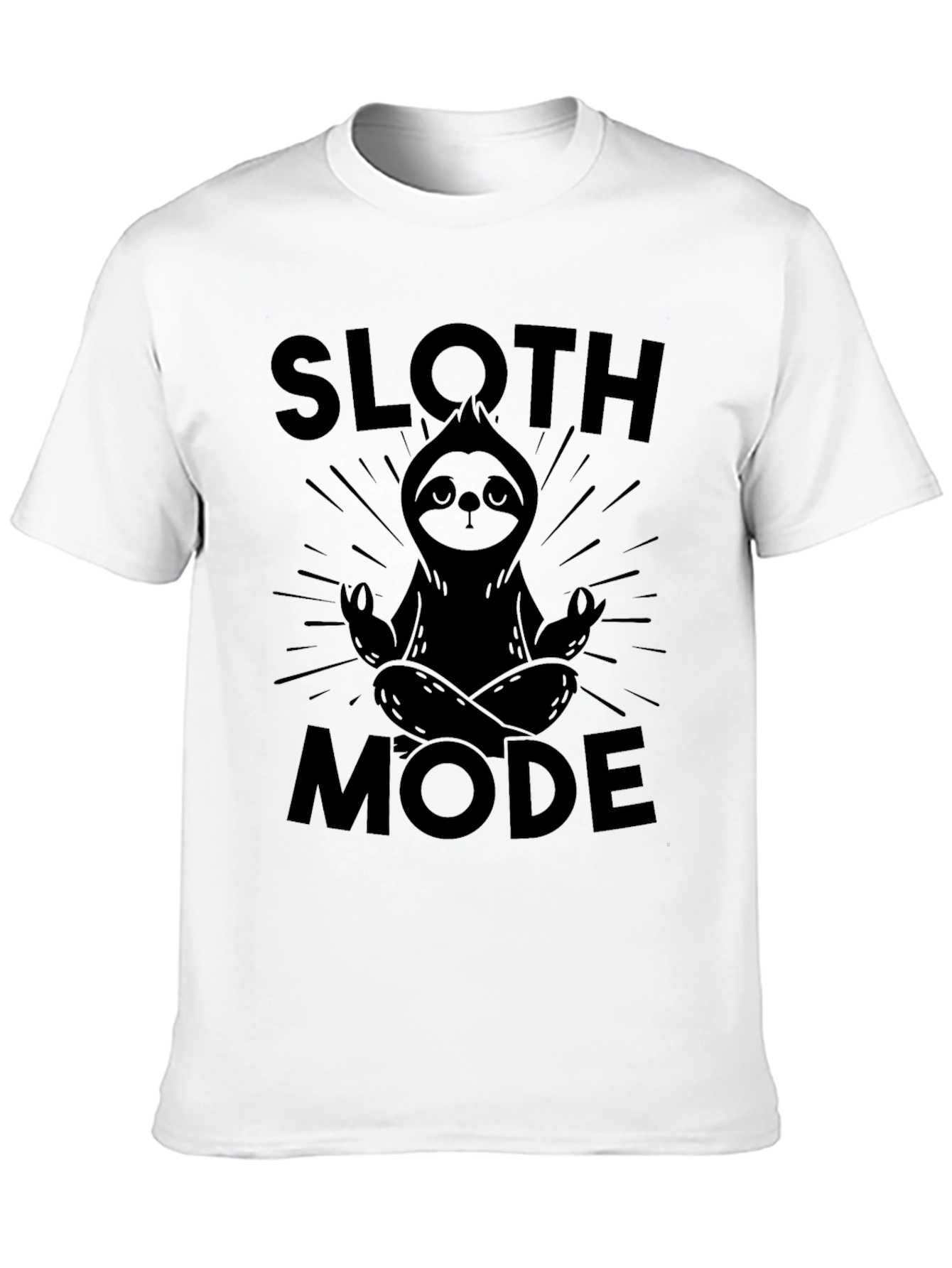 Sloth Mode Black Graphic T-Shirt