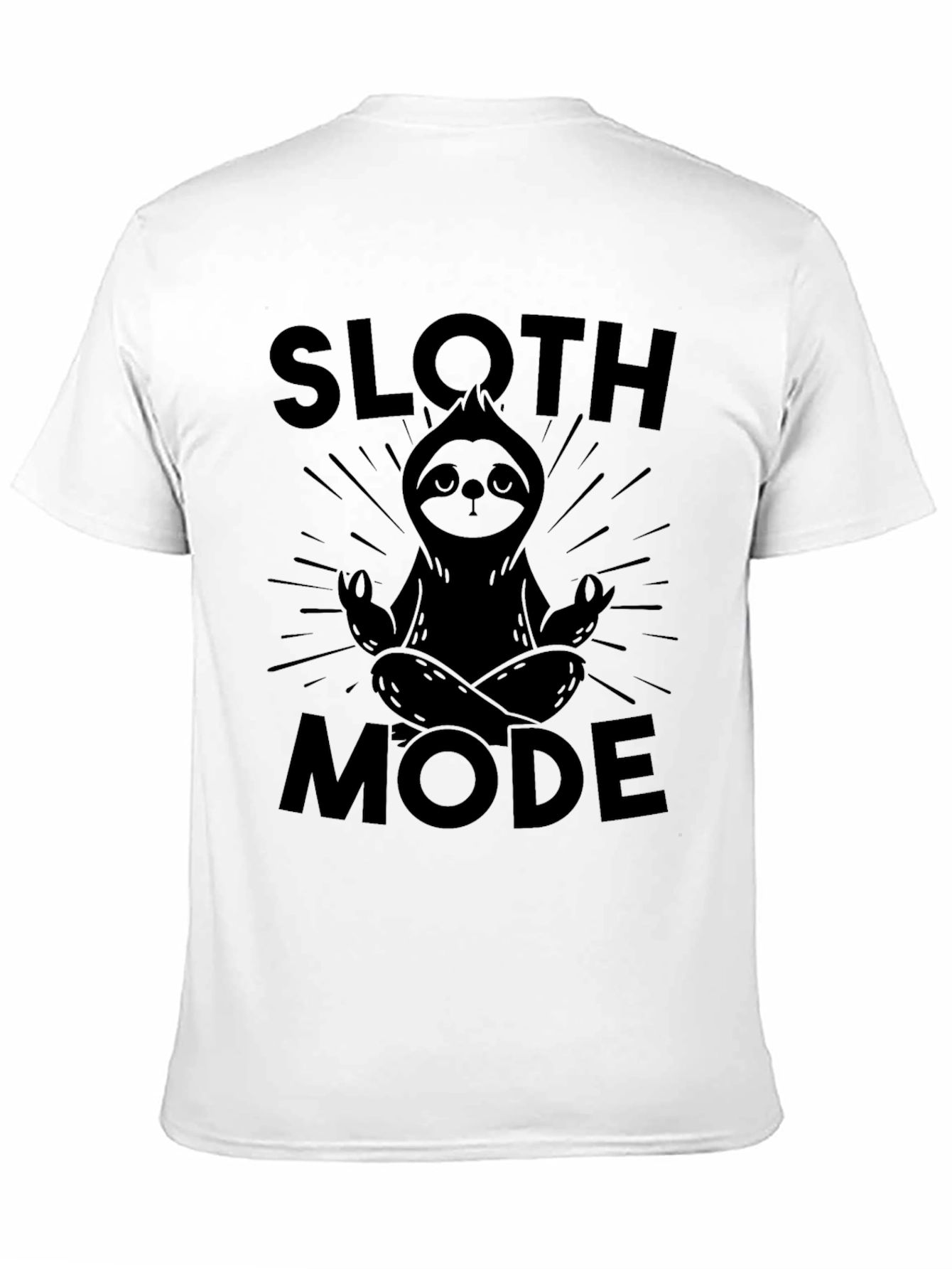 Sloth Mode Black Graphic T-Shirt