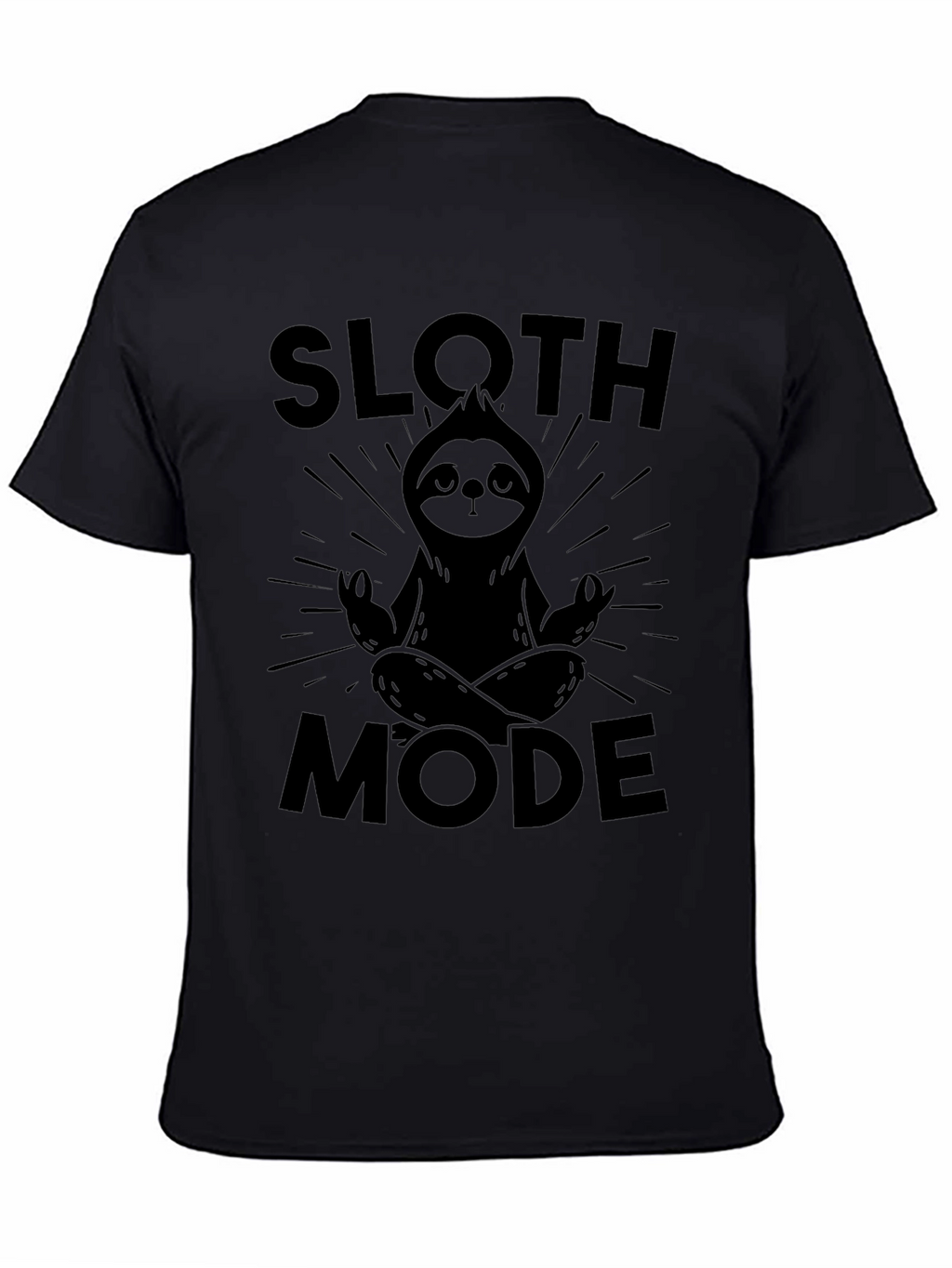 Sloth Mode Black Graphic T-Shirt