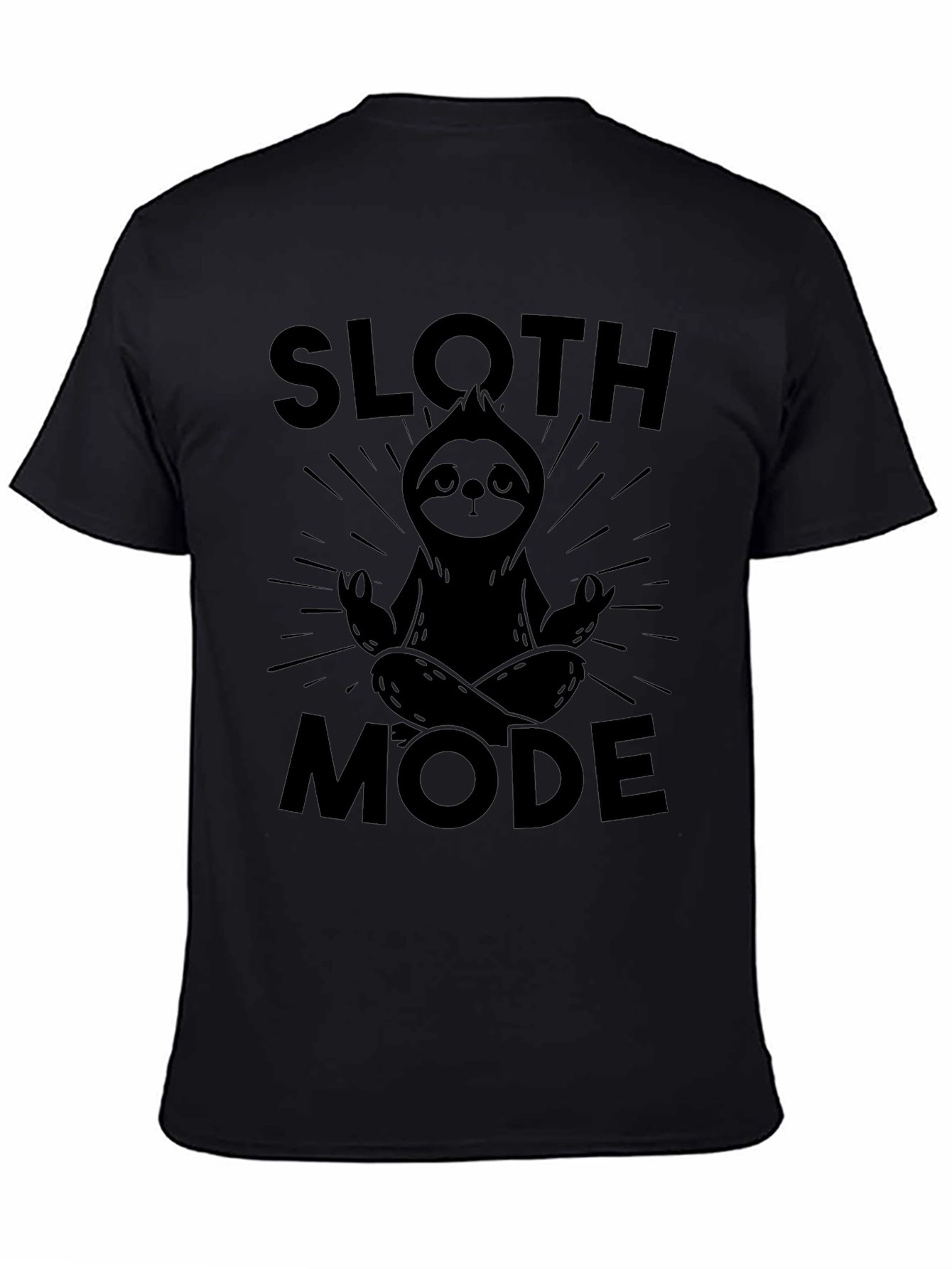 Sloth Mode Black Graphic T-Shirt