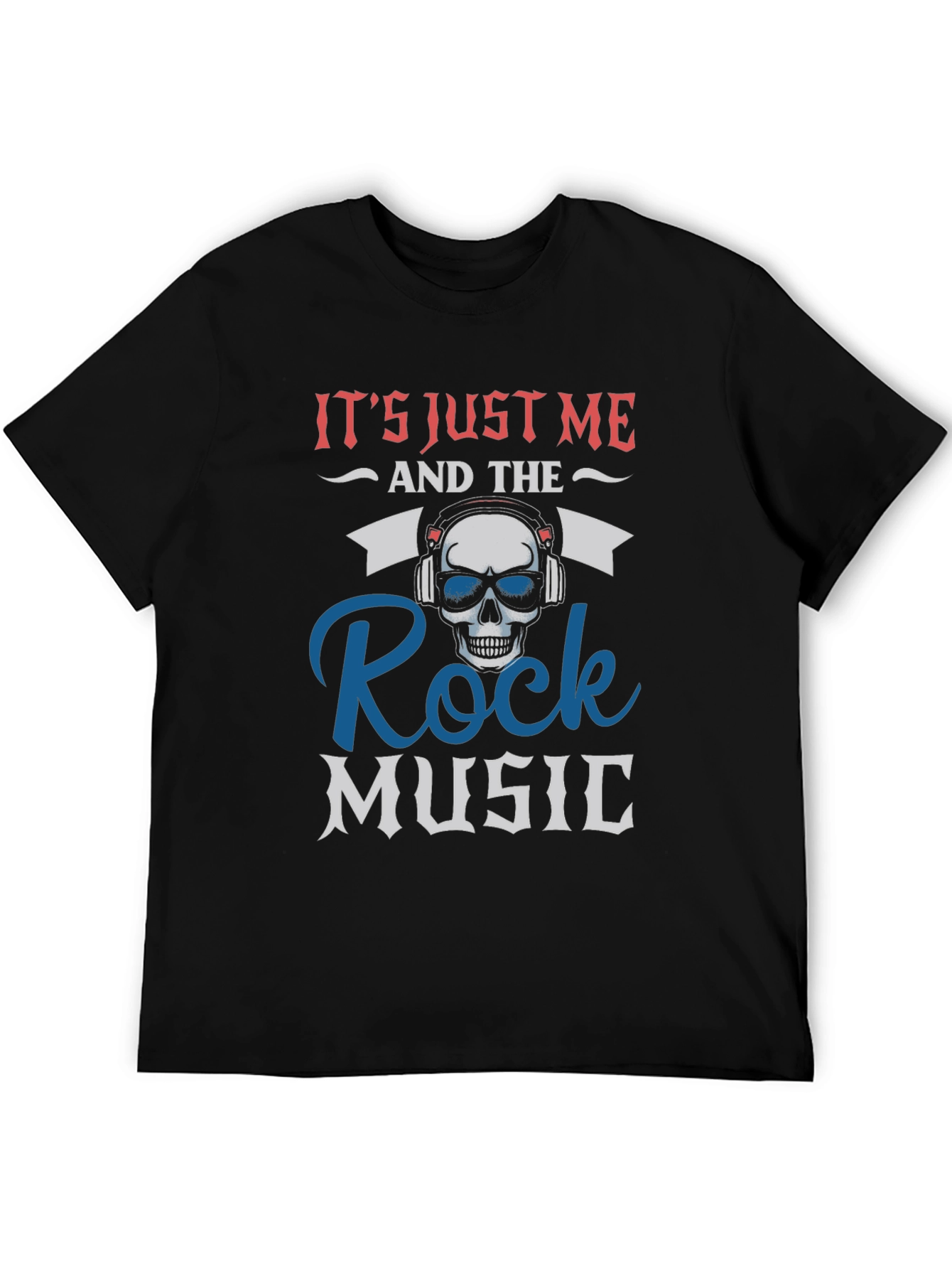 Rock Music Skull Graphic T-Shirt