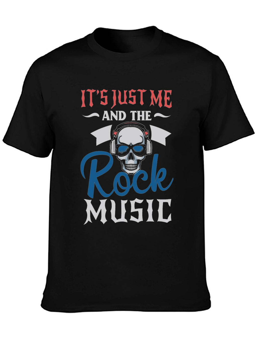Rock Music Skull Graphic T-Shirt