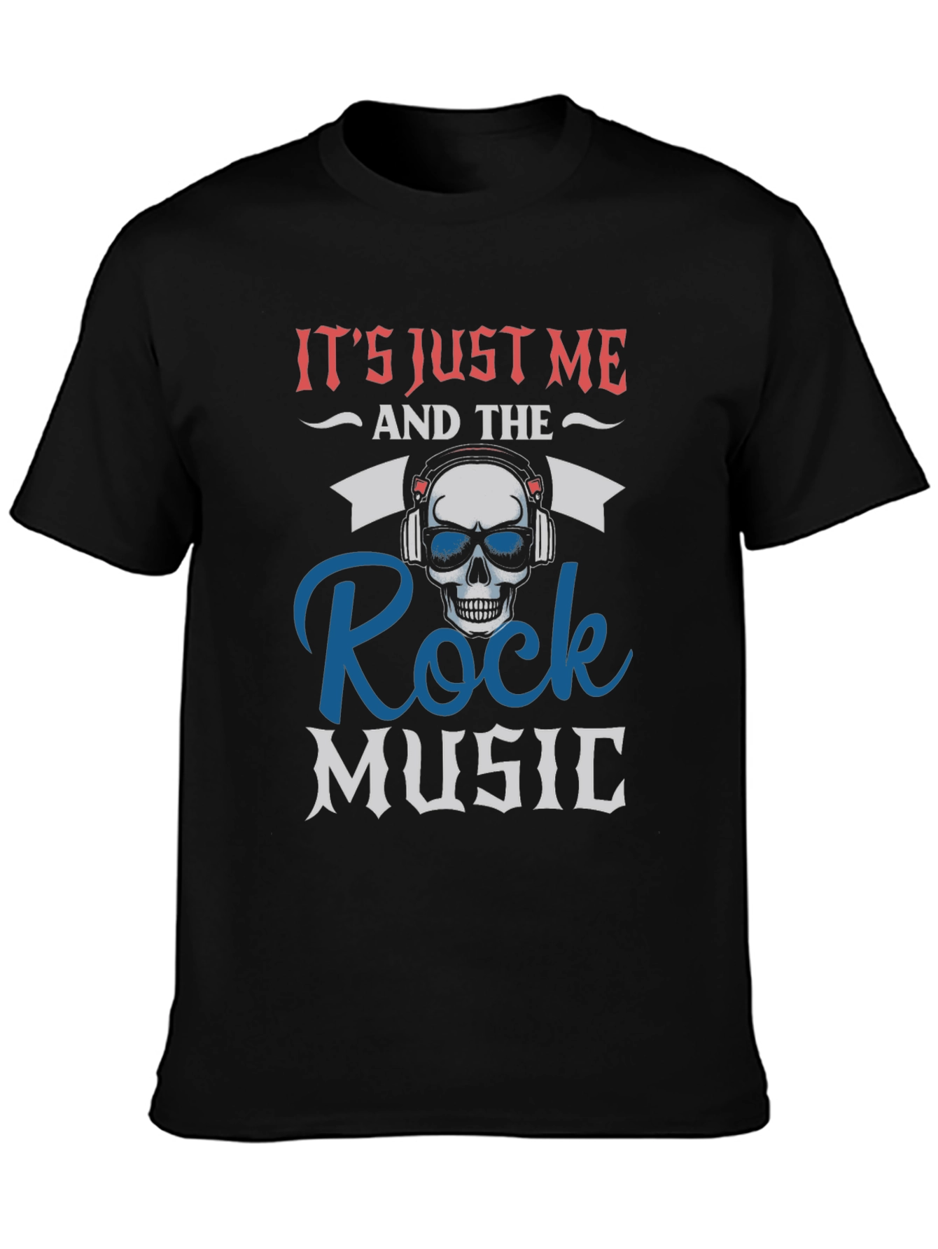 Rock Music Skull Graphic T-Shirt