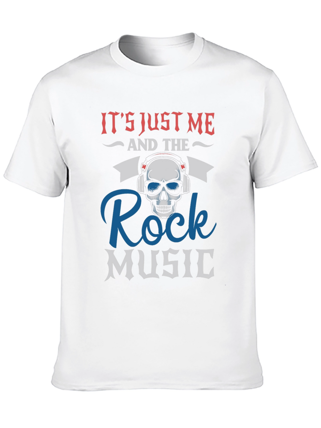 Rock Music Skull Graphic T-Shirt