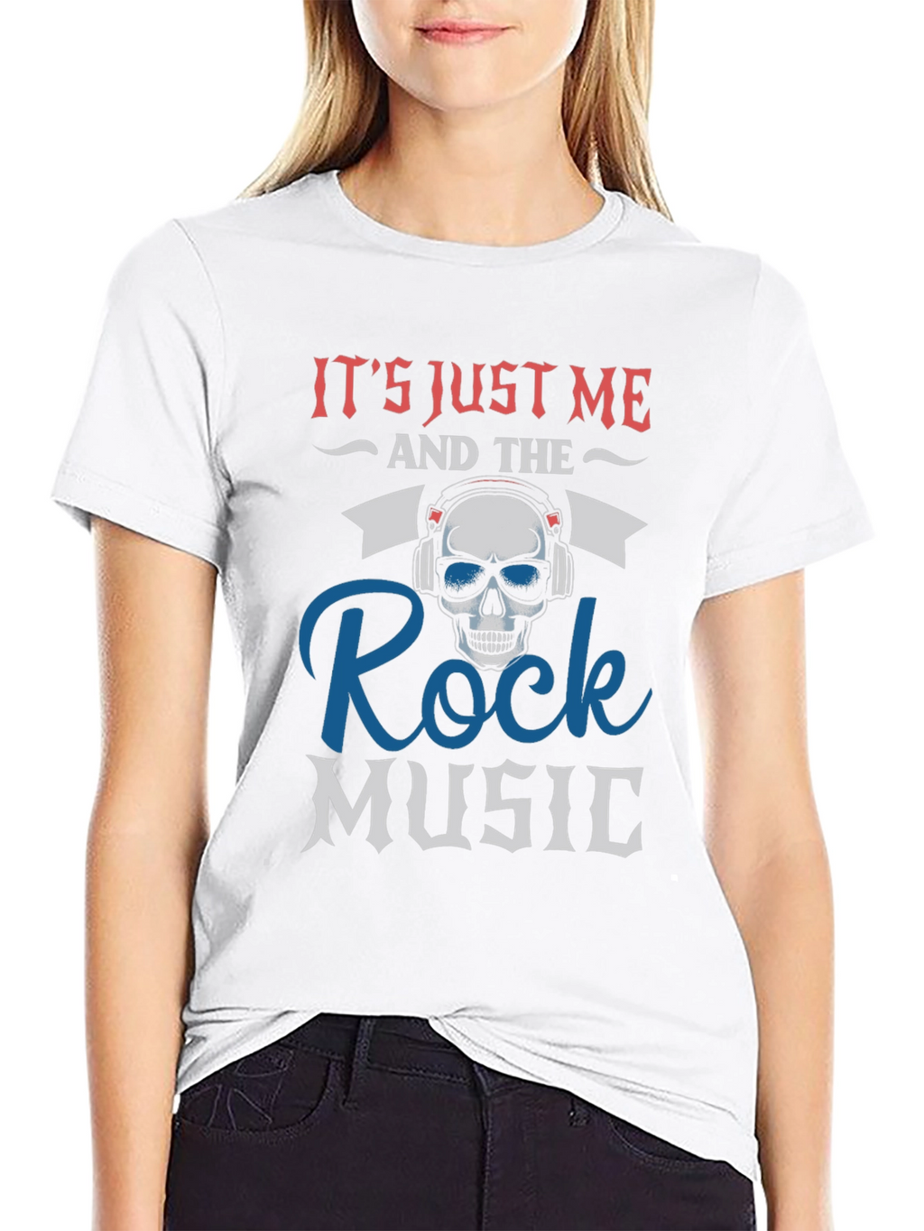 Rock Music Skull Graphic T-Shirt