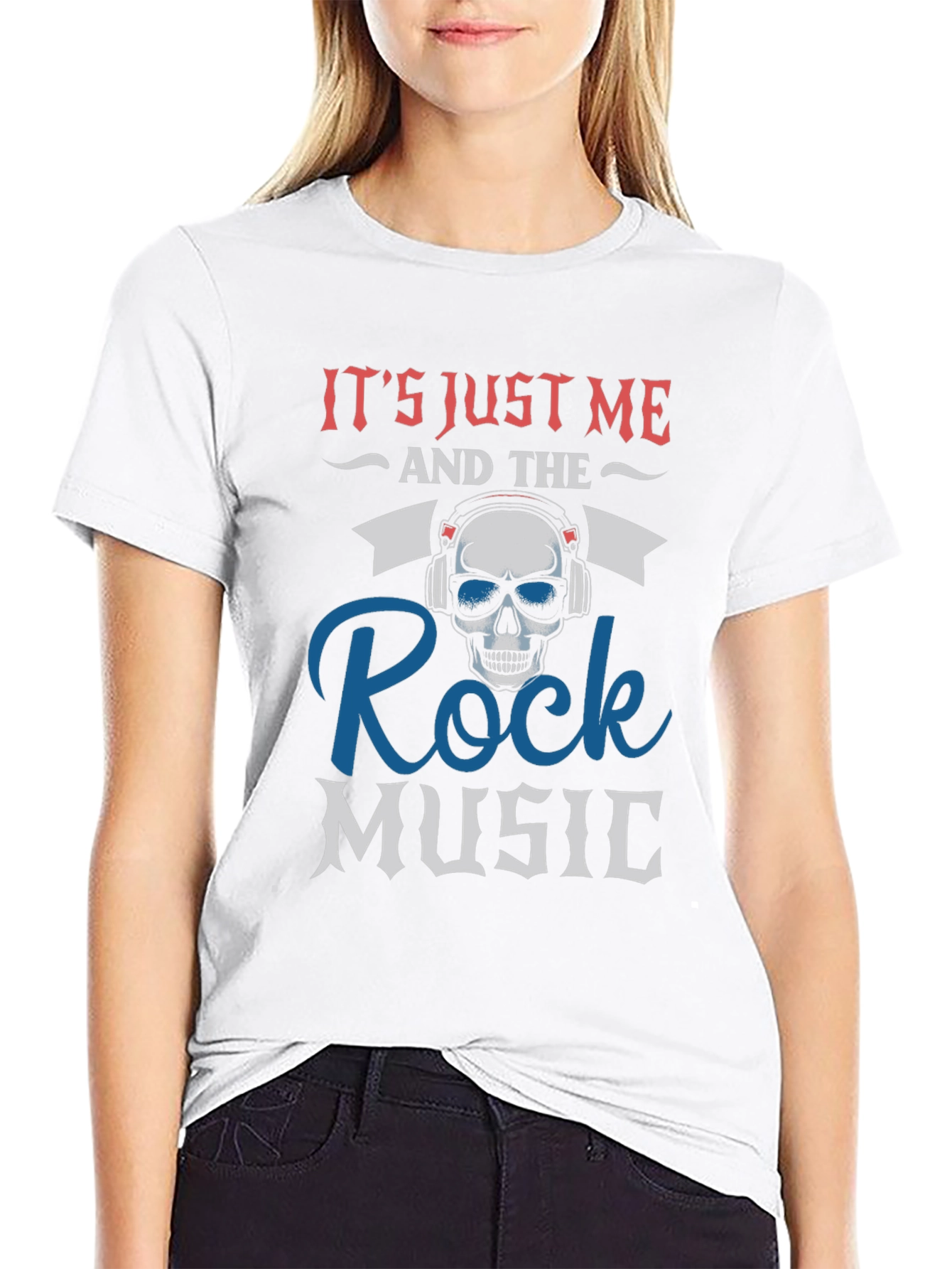 Rock Music Skull Graphic T-Shirt