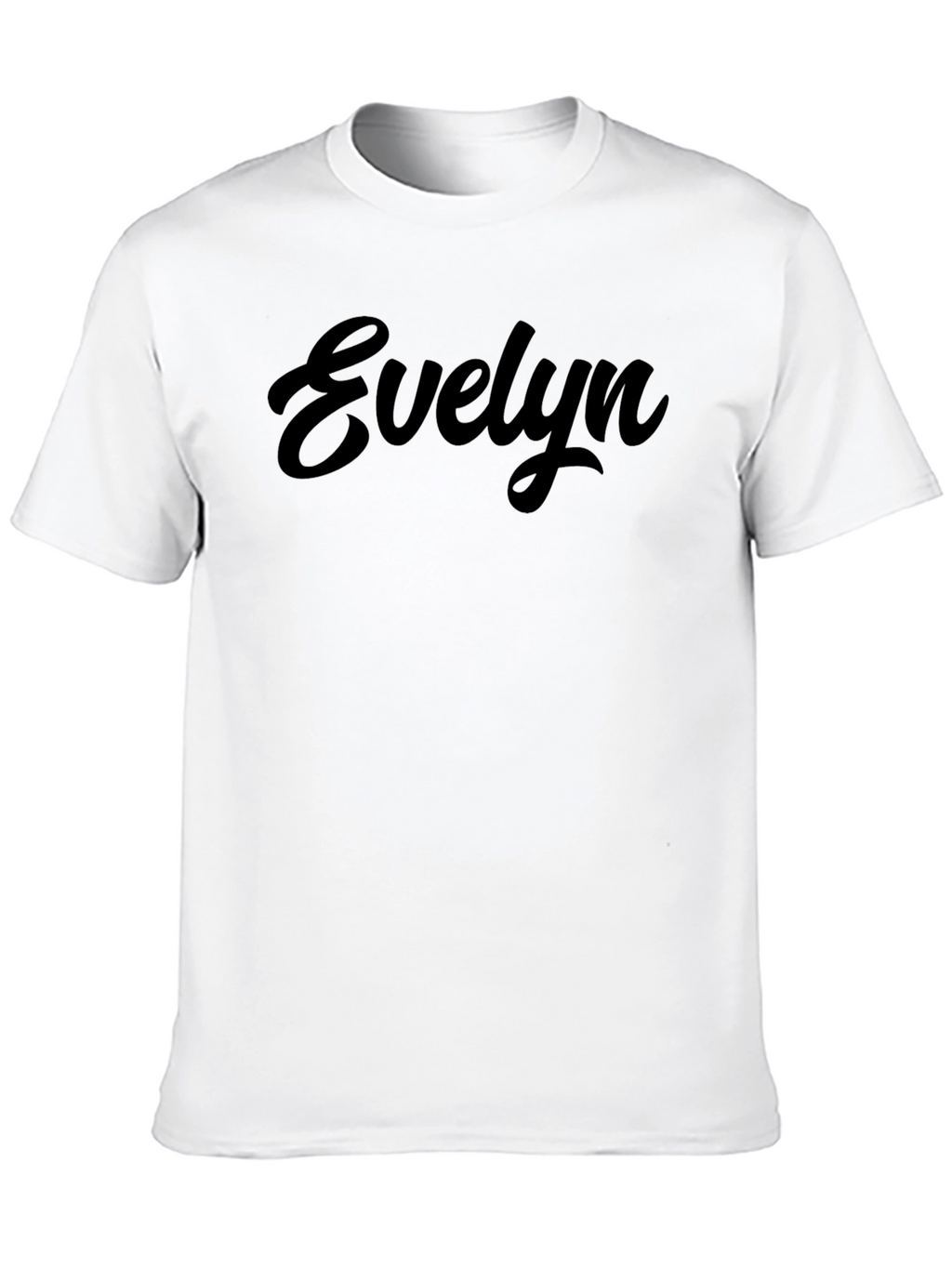 Evelyn Script Black T-Shirt - Casual Cotton Tee