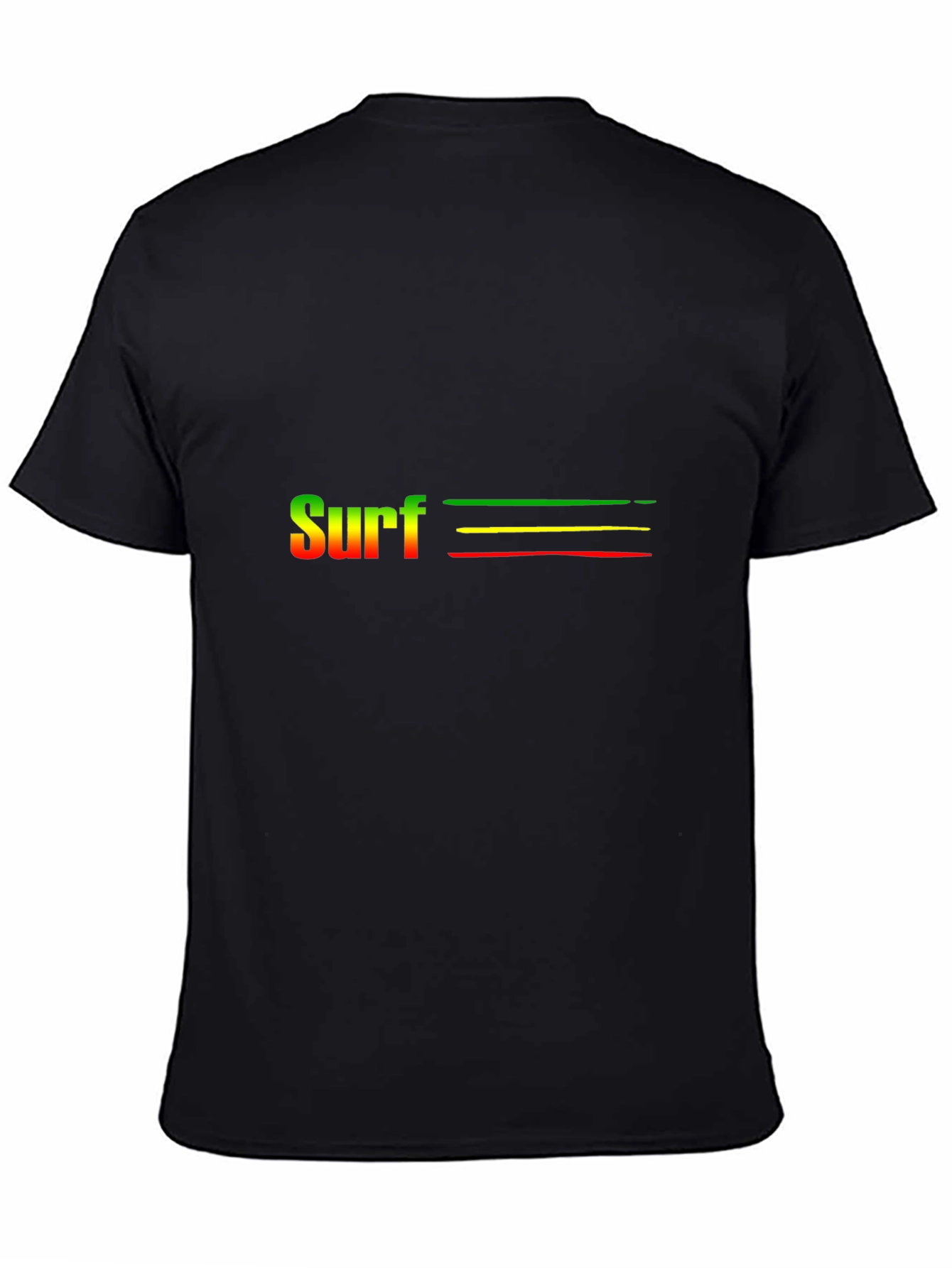 Rasta Surf T-Shirt - Casual Black Tee