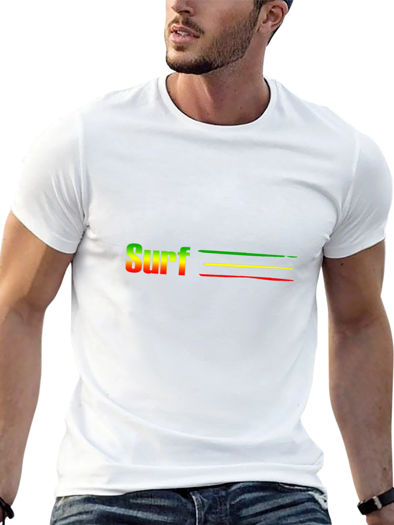 Rasta Surf T-Shirt - Casual Black Tee