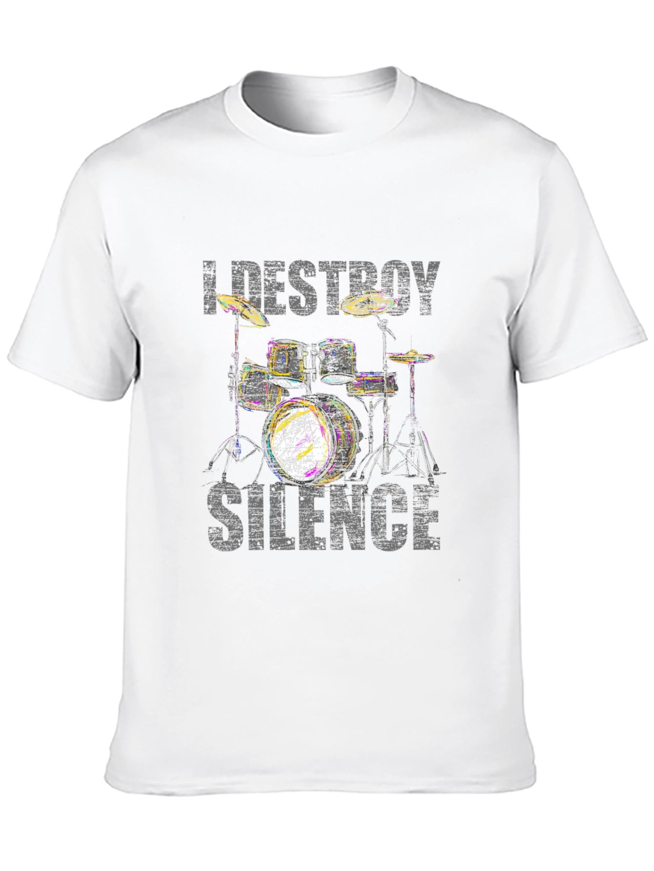 I DESTROY SILENCE Drum Set T-Shirt