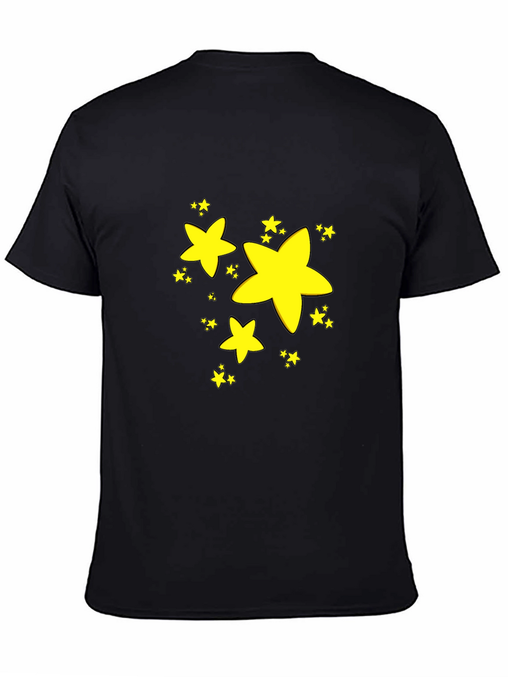 Stars Graphic Black T-Shirt