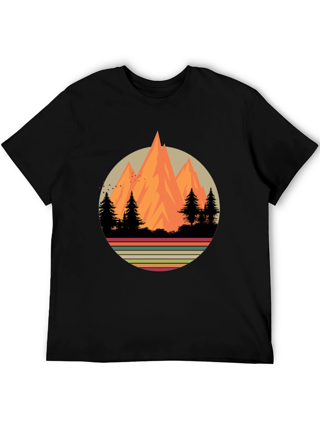 Retro Mountainscape Graphic Tee