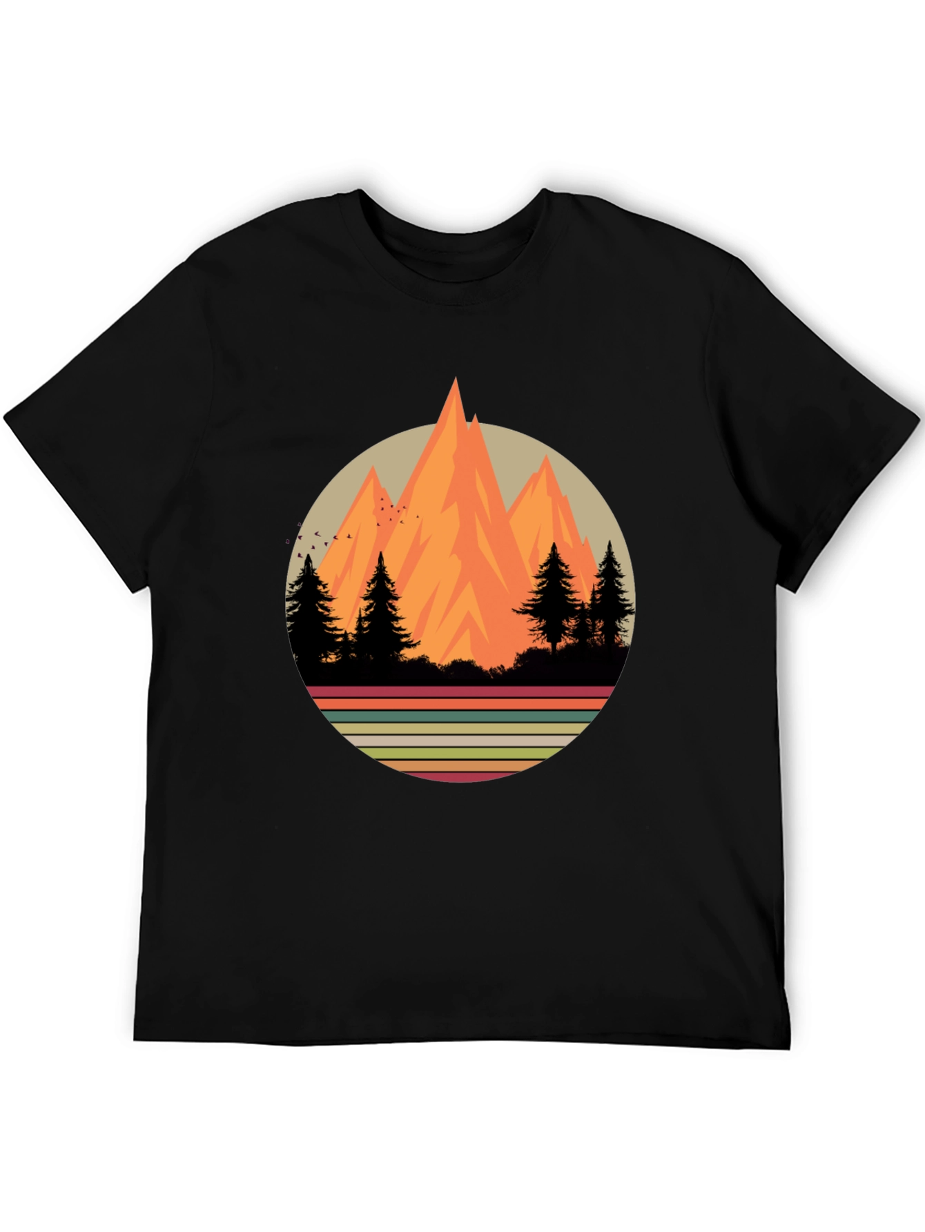 Retro Mountainscape Graphic Tee
