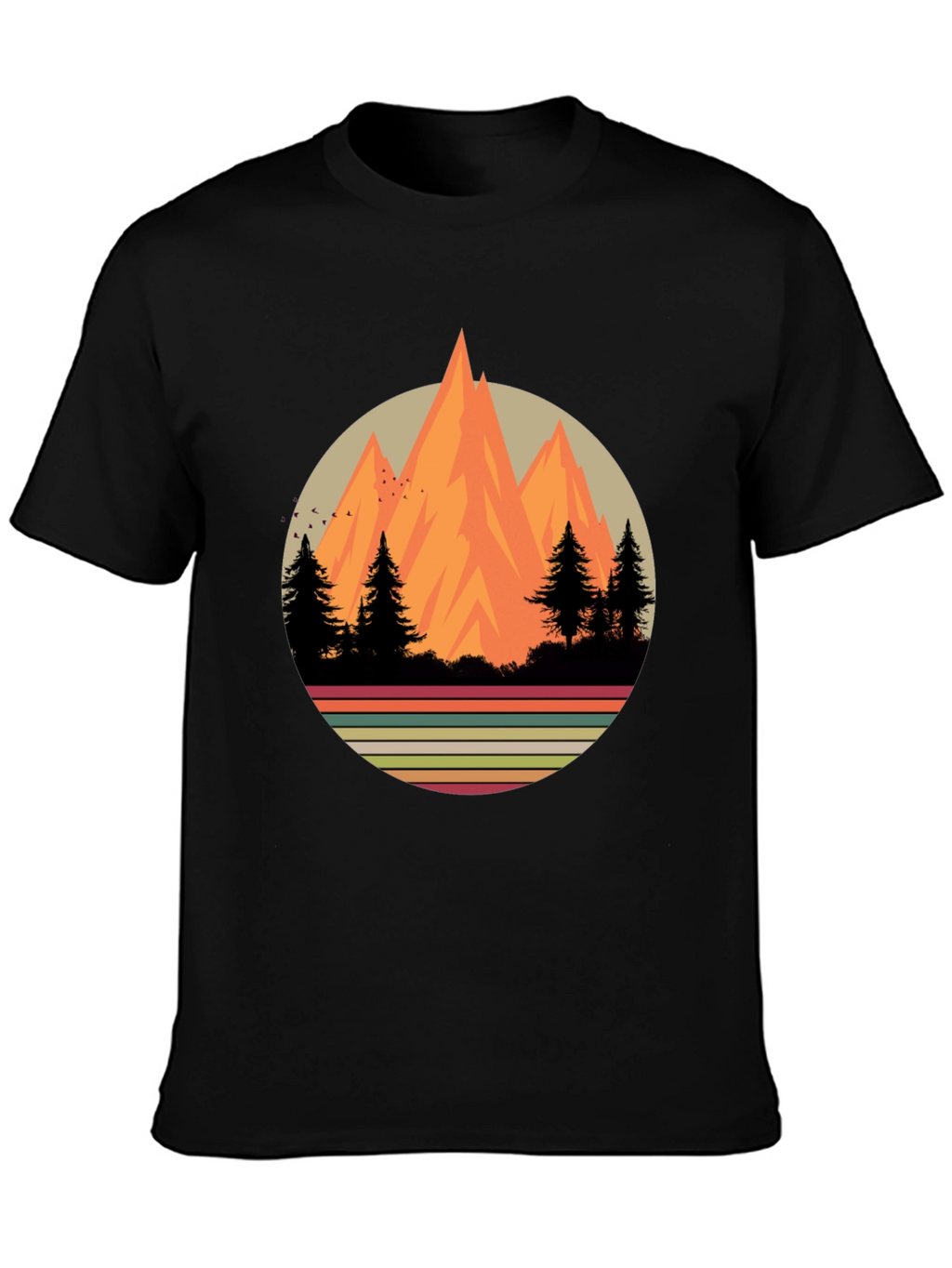 Retro Mountainscape Graphic Tee
