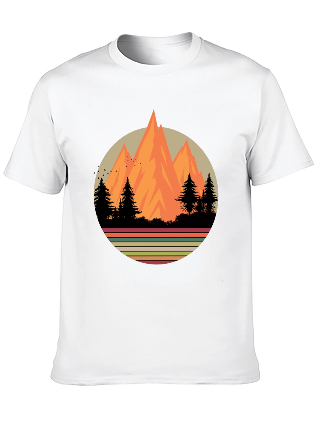 Retro Mountainscape Graphic Tee