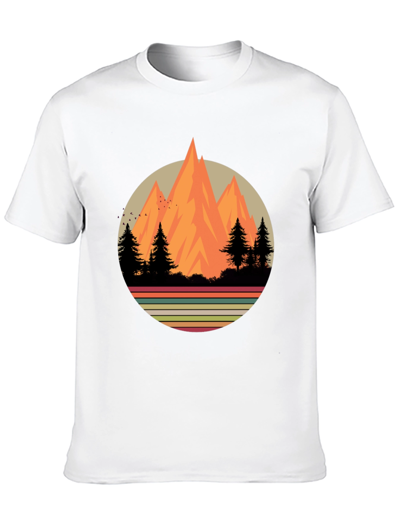 Retro Mountainscape Graphic Tee
