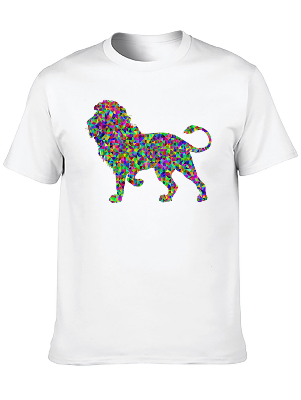 Geometric Lion Graphic T-Shirt