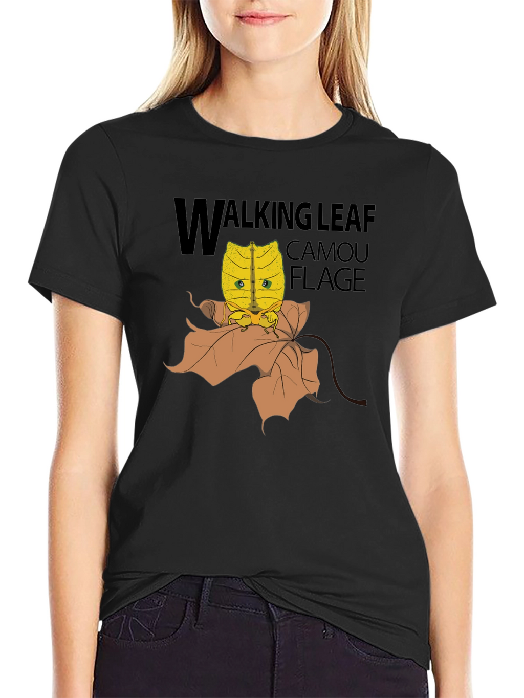 Walking Leaf Camouflage T-Shirt - Unique Insect Design