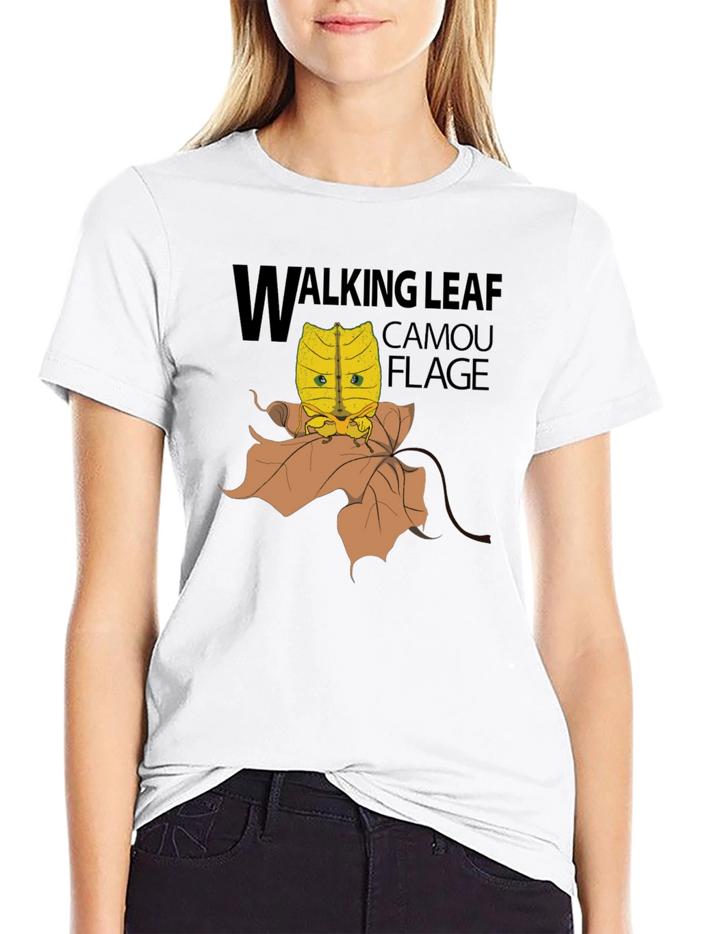 Walking Leaf Camouflage T-Shirt - Unique Insect Design
