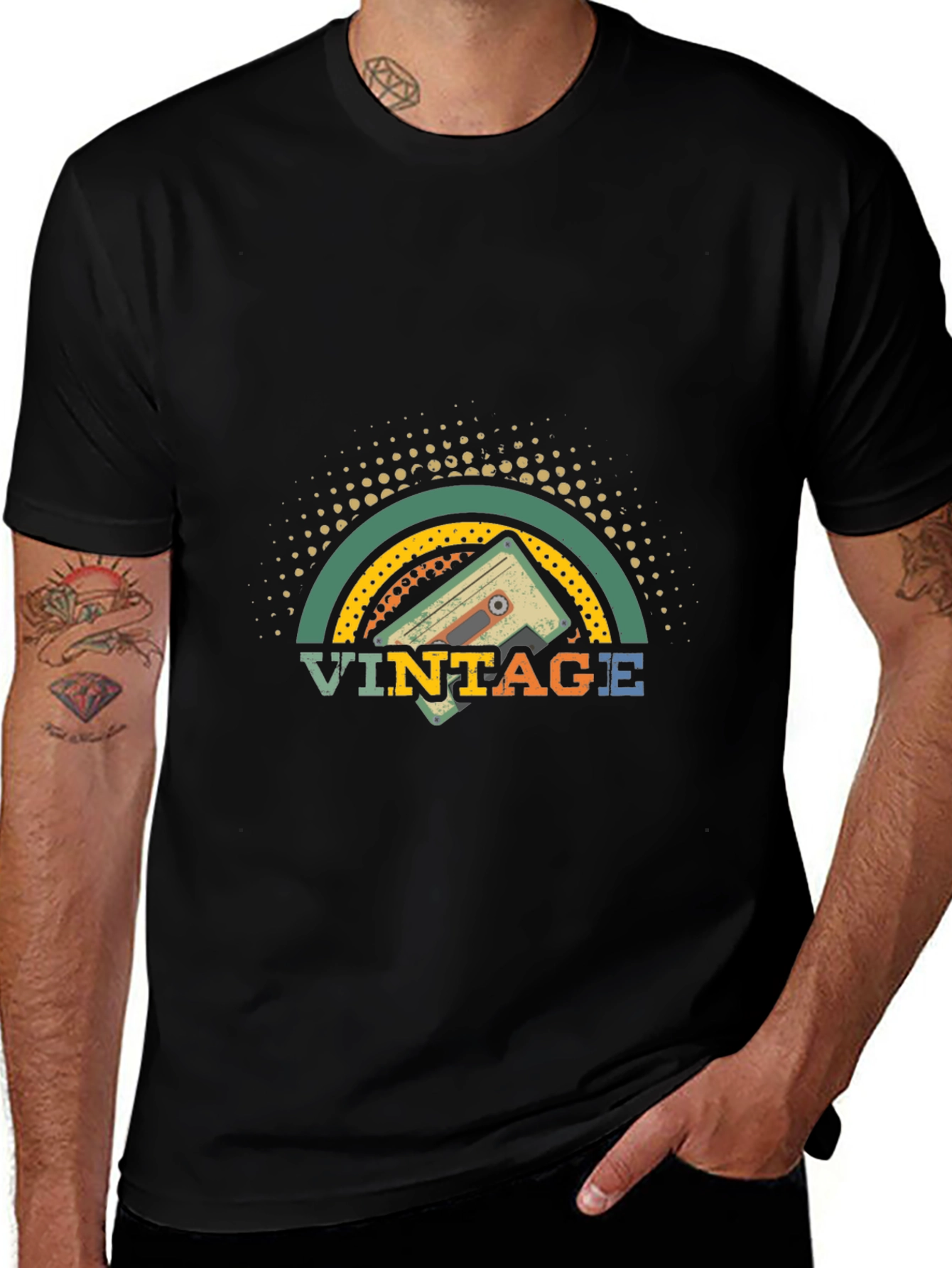 Vintage Cassette Tape Graphic Tee - Retro Style