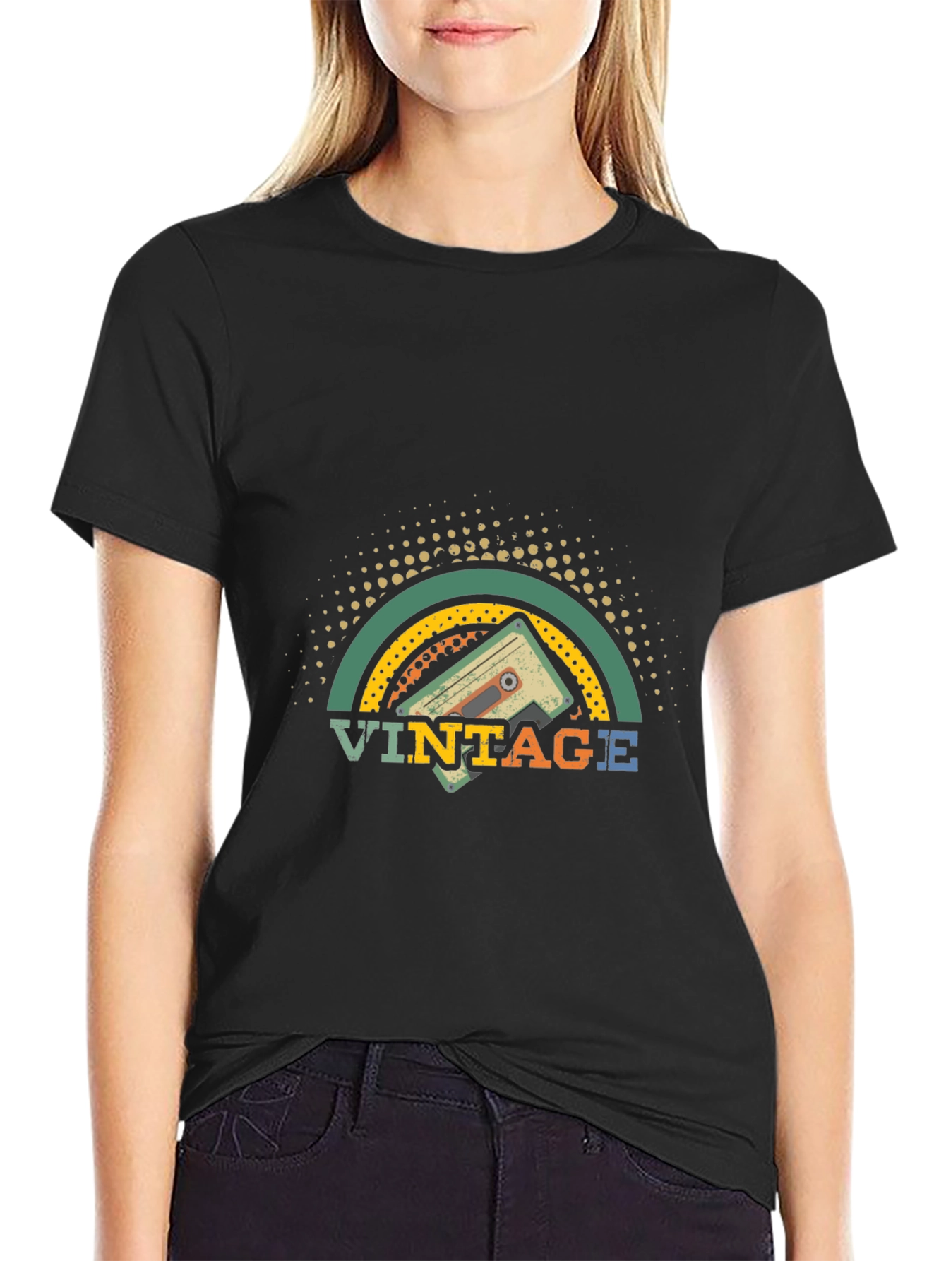 Vintage Cassette Tape Graphic Tee - Retro Style
