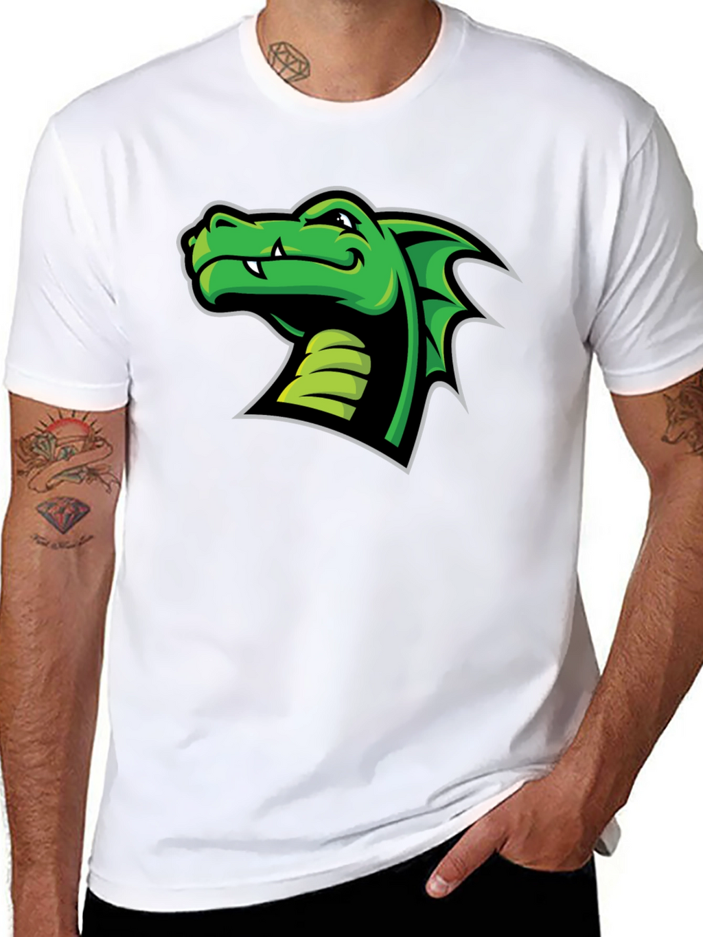 Green Dragon Graphic T-Shirt - Cool Graphic Tee
