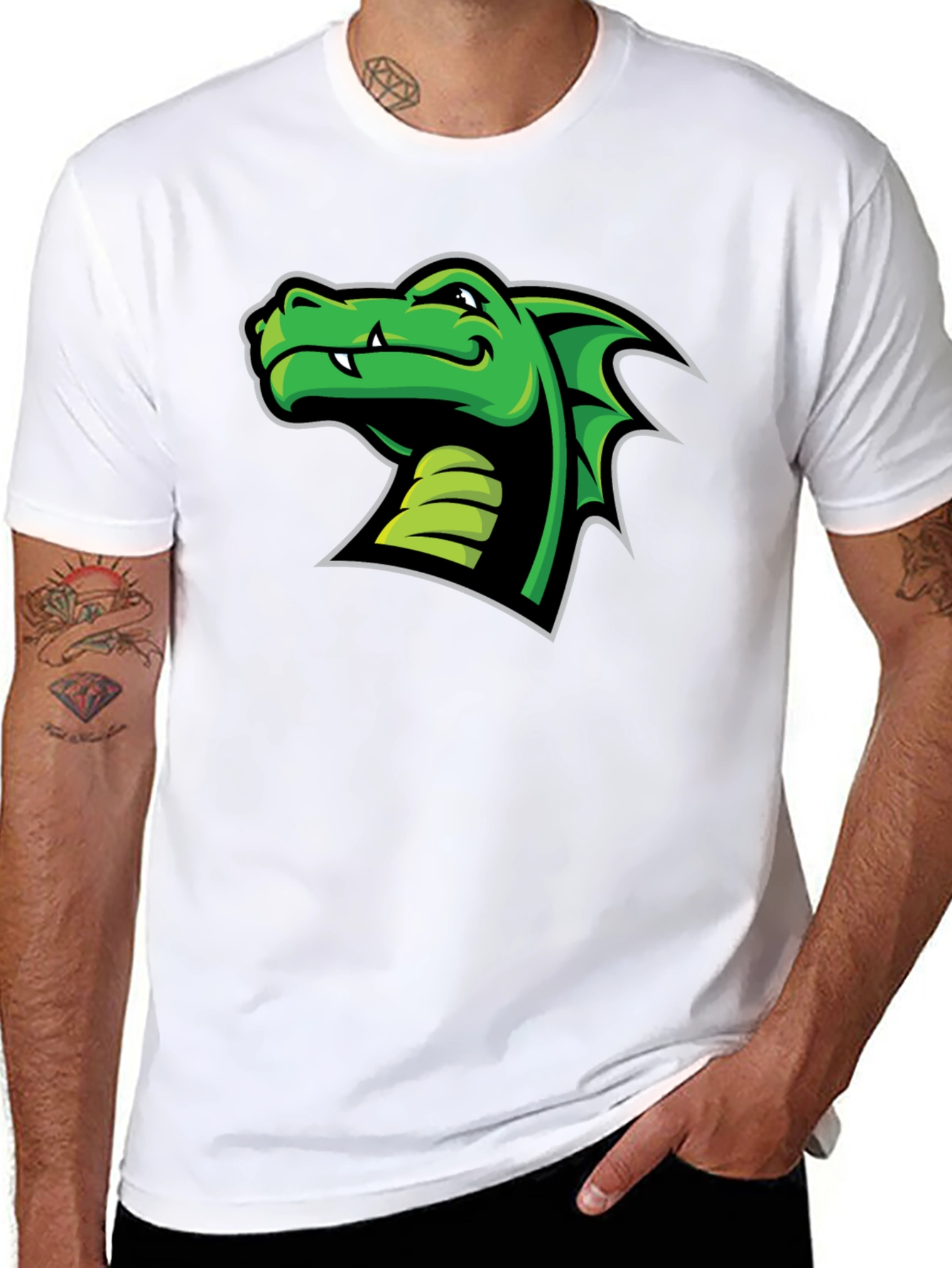 Green Dragon Graphic T-Shirt - Cool Graphic Tee