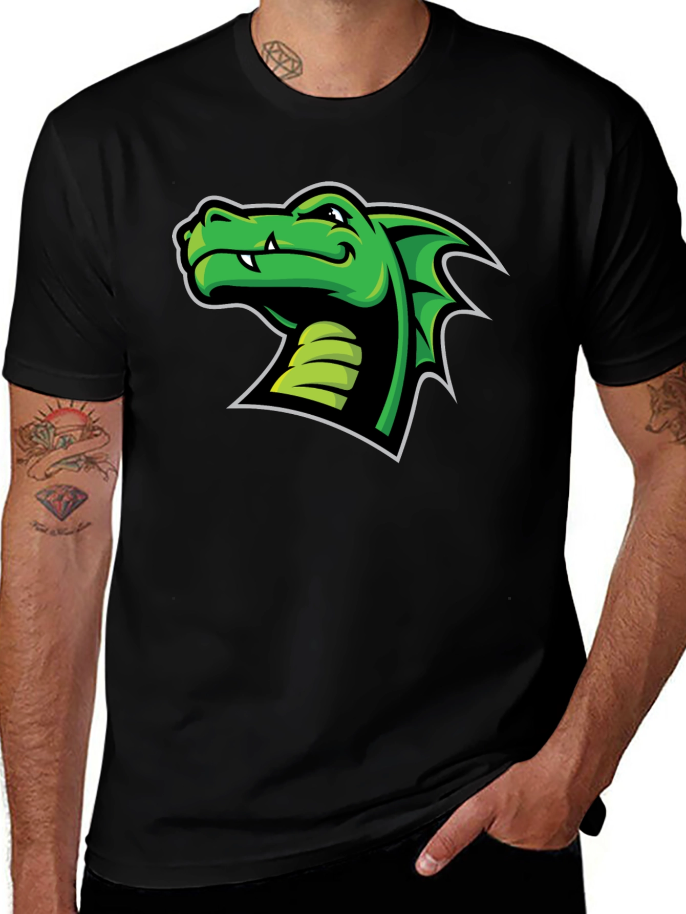 Green Dragon Graphic T-Shirt - Cool Graphic Tee
