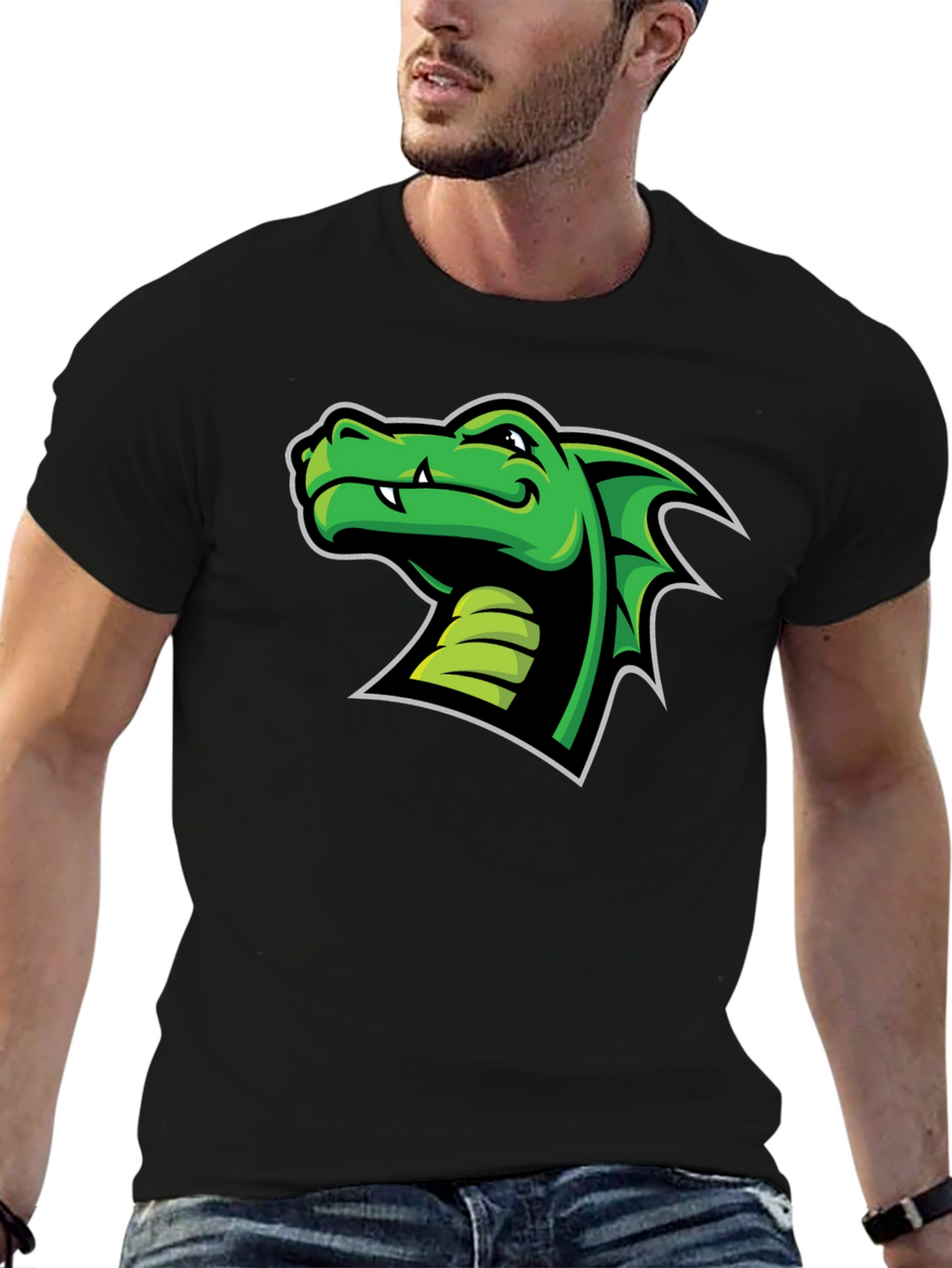 Green Dragon Graphic T-Shirt - Cool Graphic Tee