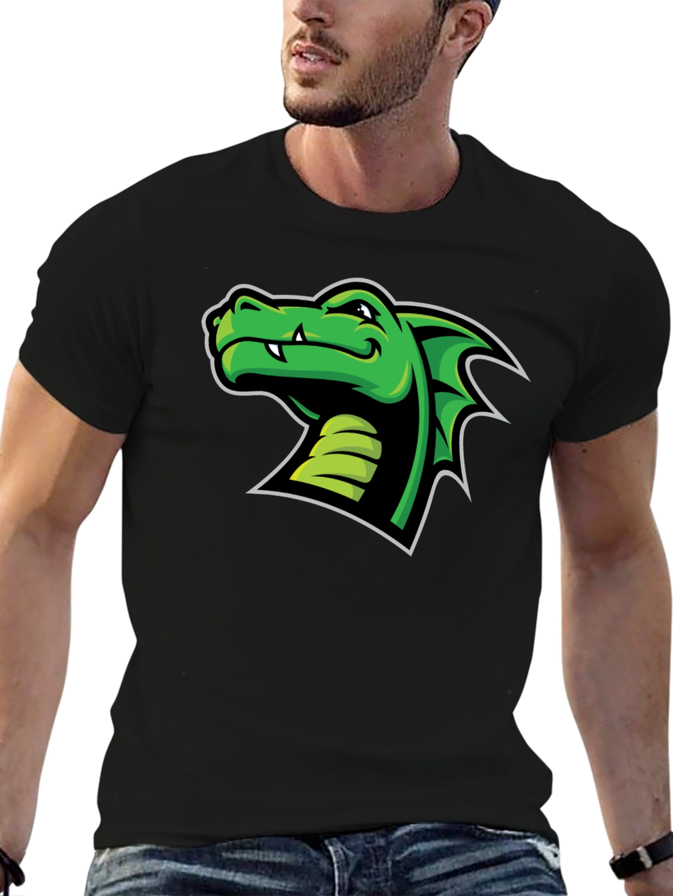 Green Dragon Graphic T-Shirt - Cool Graphic Tee