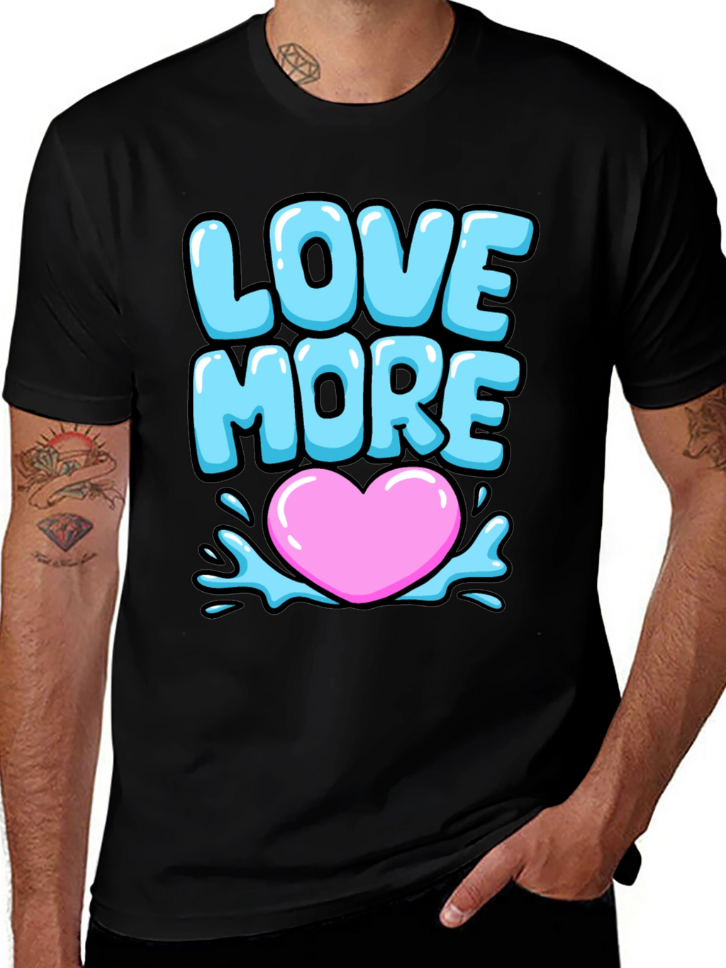 Love More Graphic Tee - Black