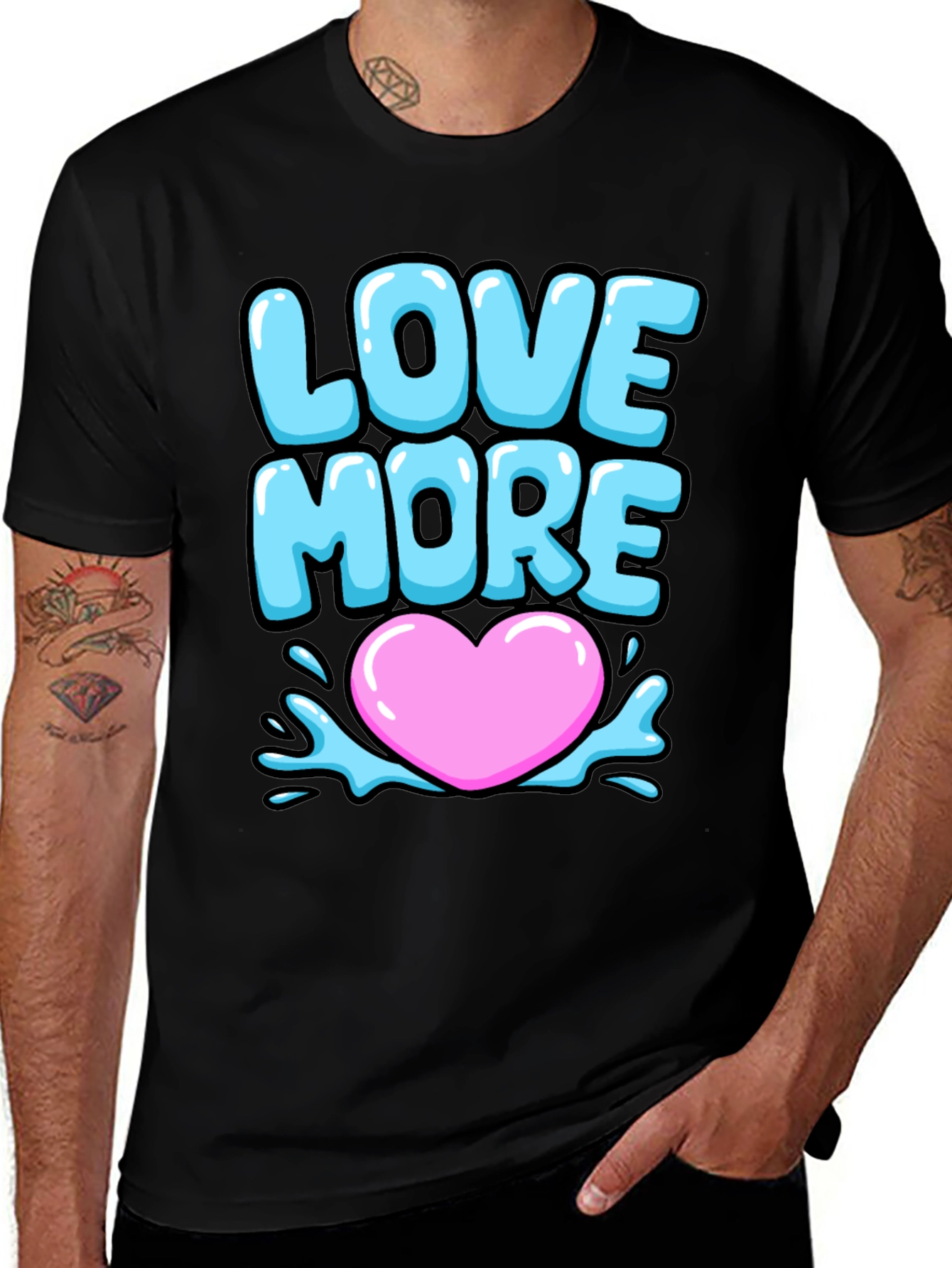 Love More Graphic Tee - Black