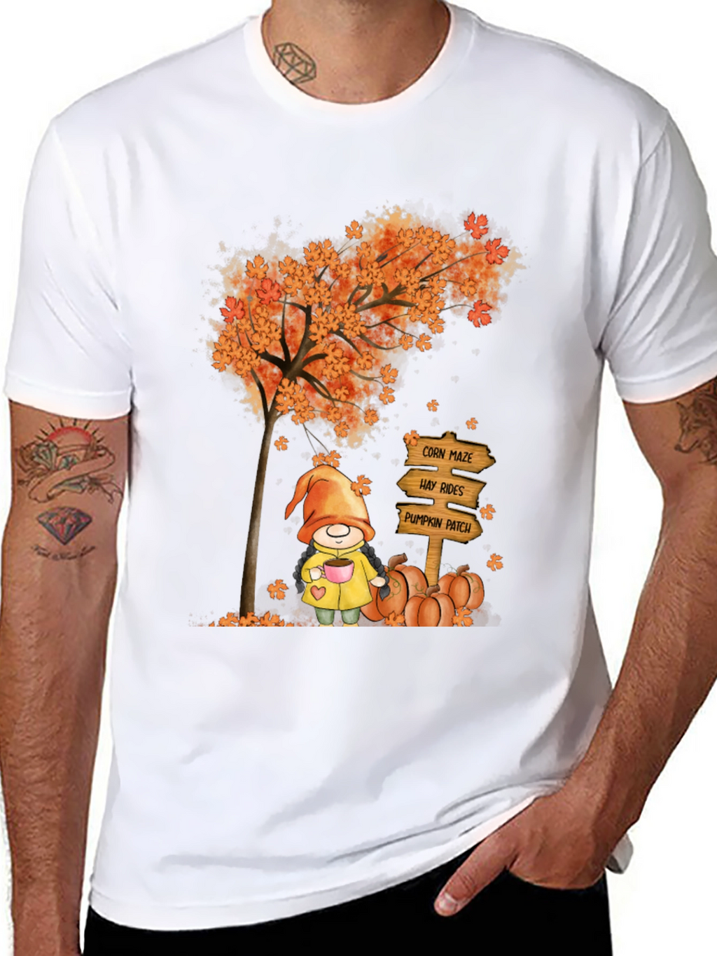 Fall Gnome T-Shirt - Autumn Harvest Tee