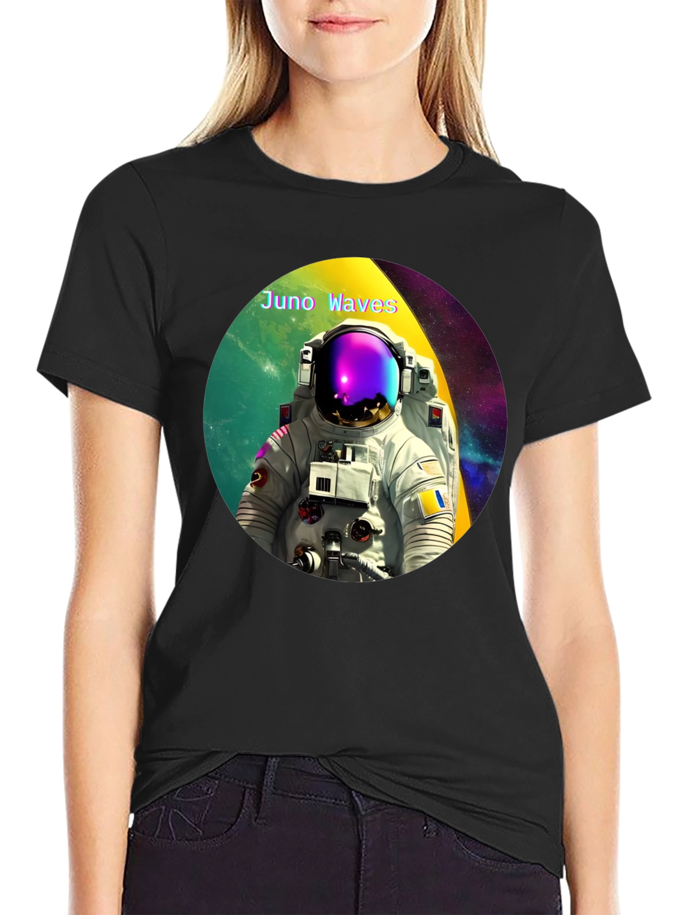 Juno Waves Astronaut Graphic Tee