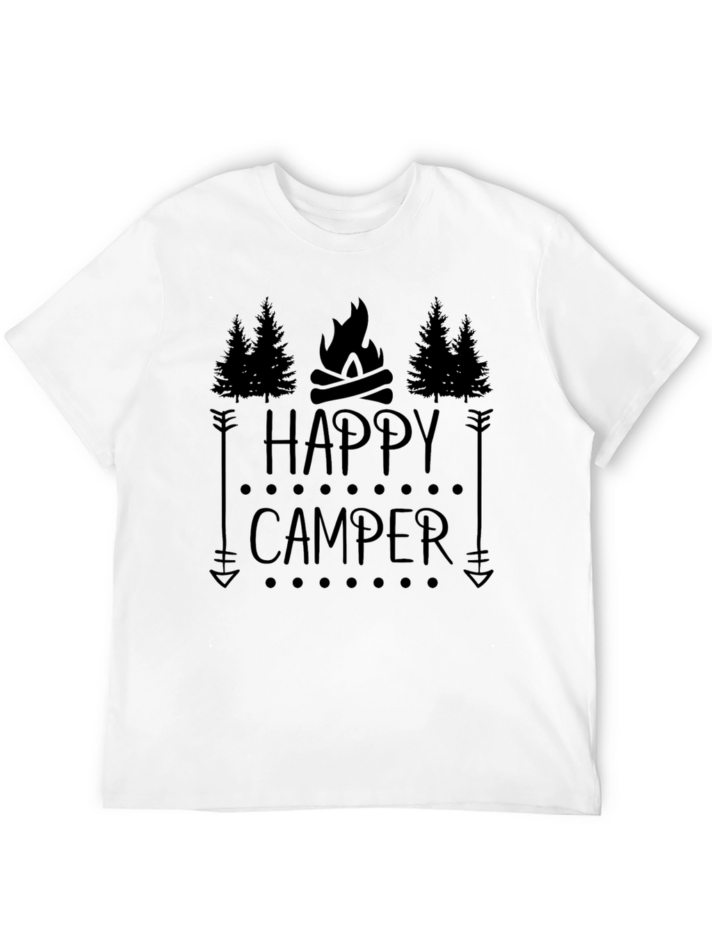 Happy Camper Graphic Tee - Outdoor Adventure Shirt