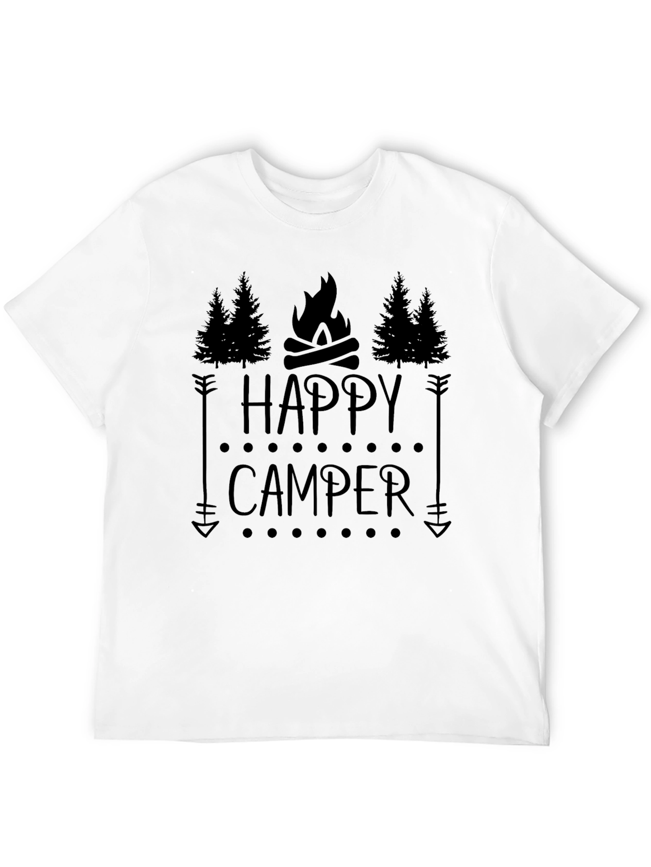 Happy Camper Graphic Tee - Outdoor Adventure Shirt