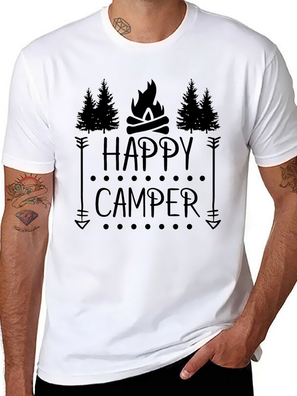 Happy Camper Graphic Tee - Outdoor Adventure Shirt