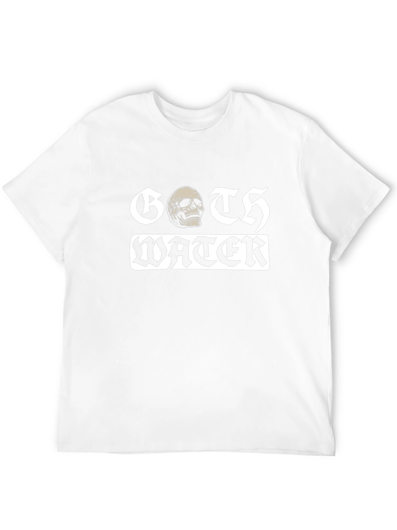 Goth Water Skull T-Shirt - Black Graphic Tee