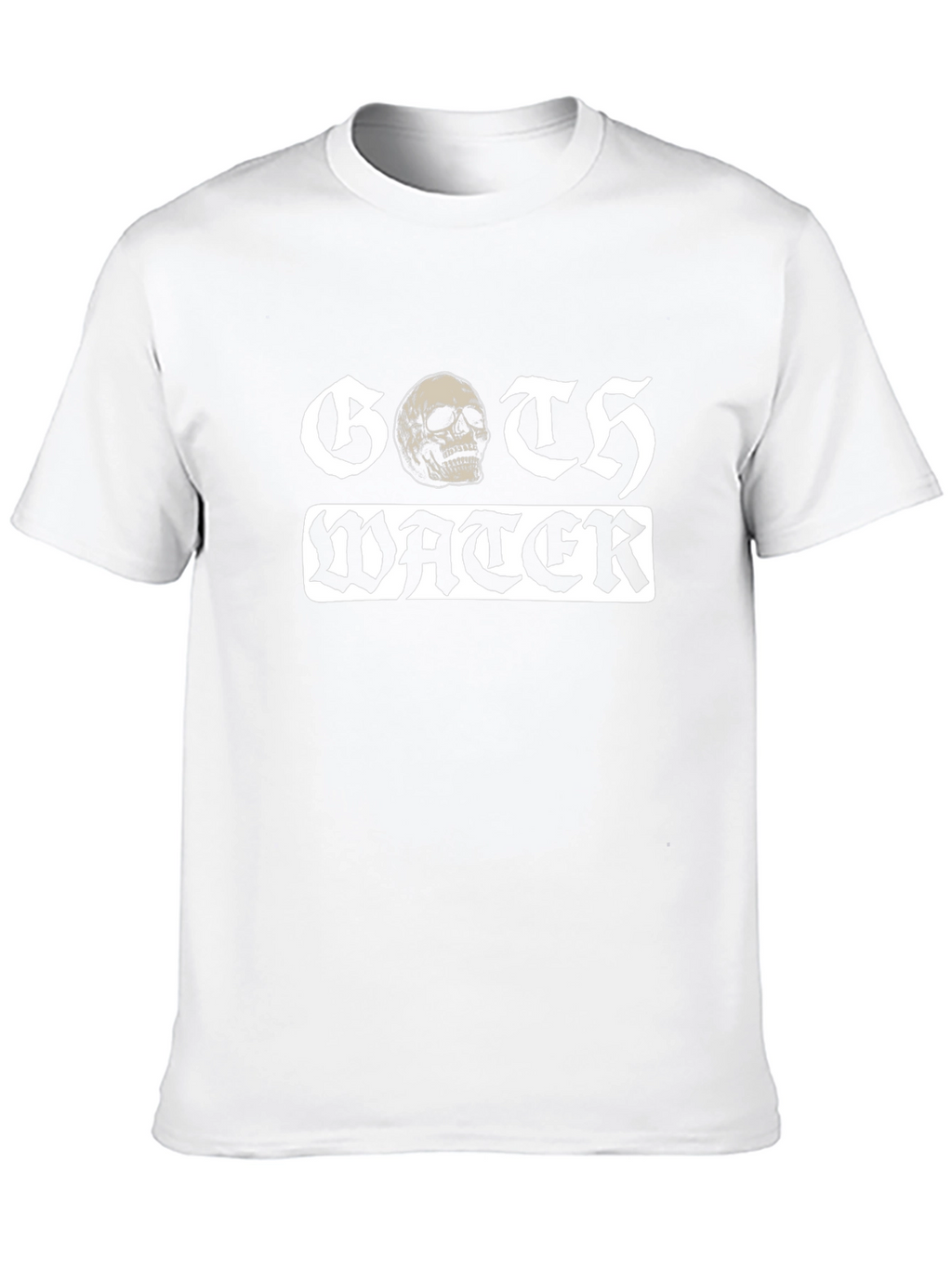 Goth Water Skull T-Shirt - Black Graphic Tee