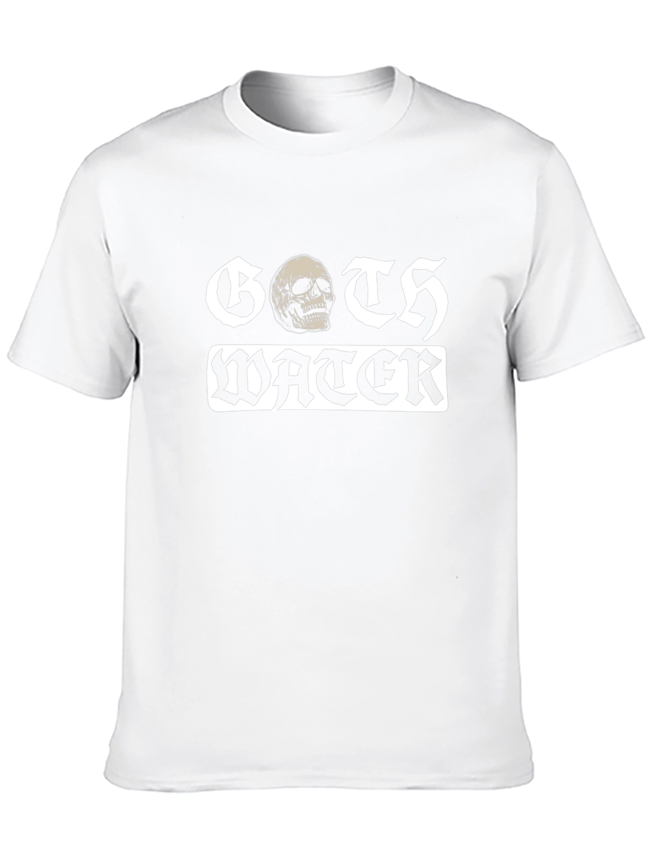 Goth Water Skull T-Shirt - Black Graphic Tee
