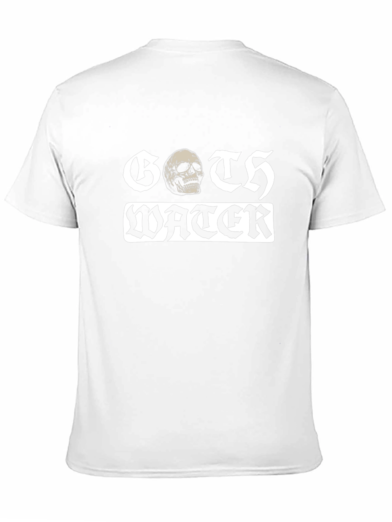 Goth Water Skull T-Shirt - Black Graphic Tee